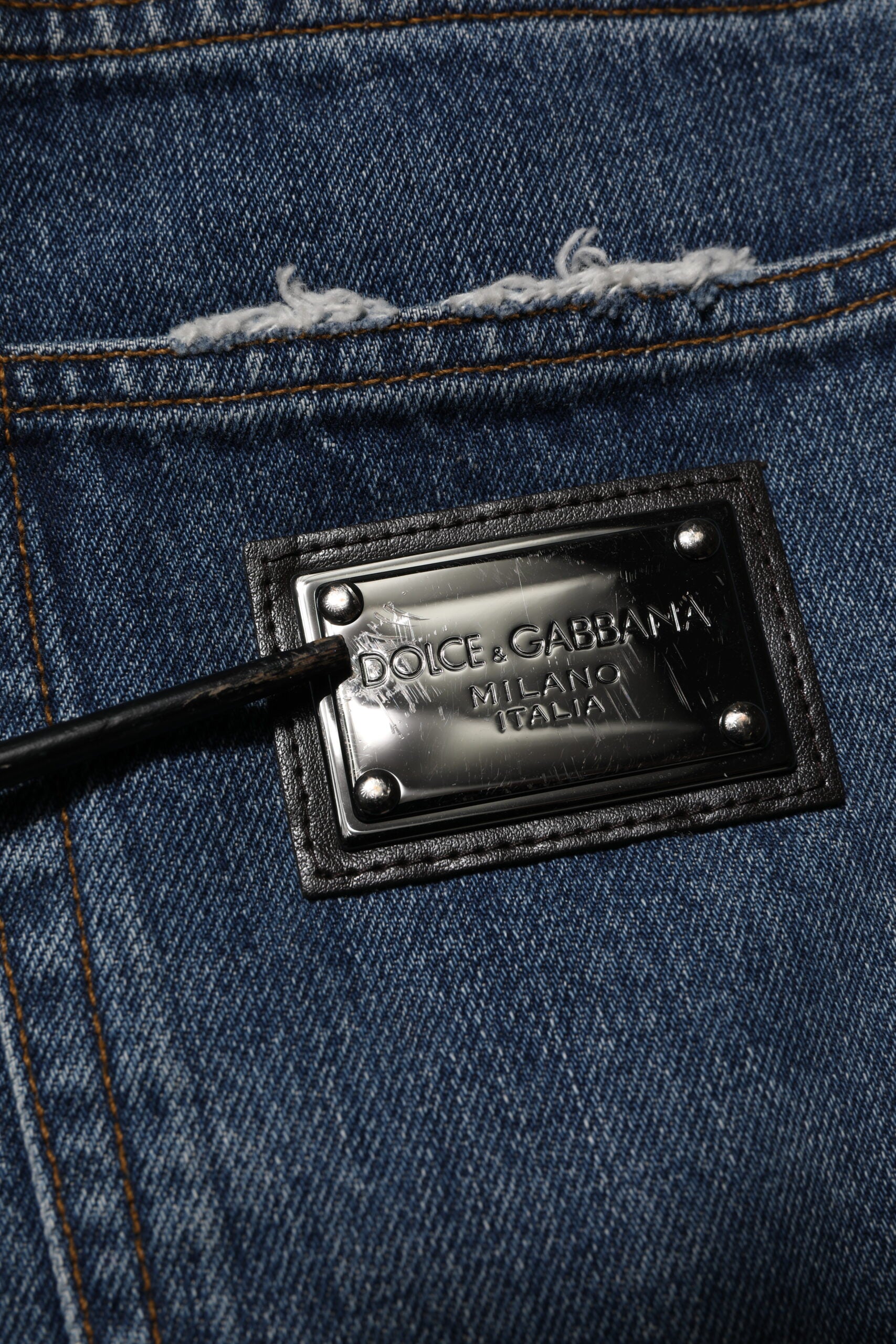 Dolce & Gabbana Blue Straight Leg Jeans for Women additional view