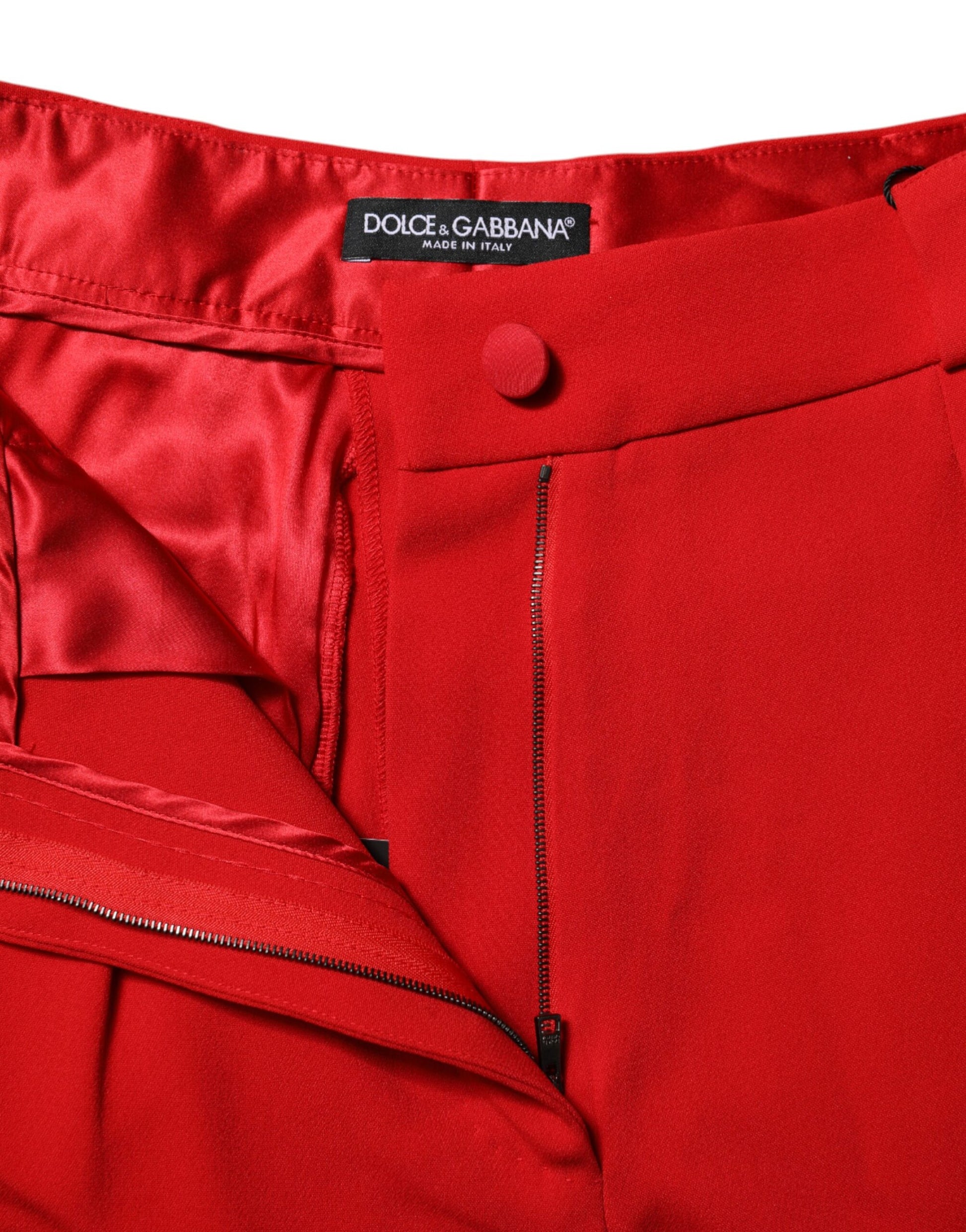 Dolce & Gabbana Red Dress Pants for Women side view