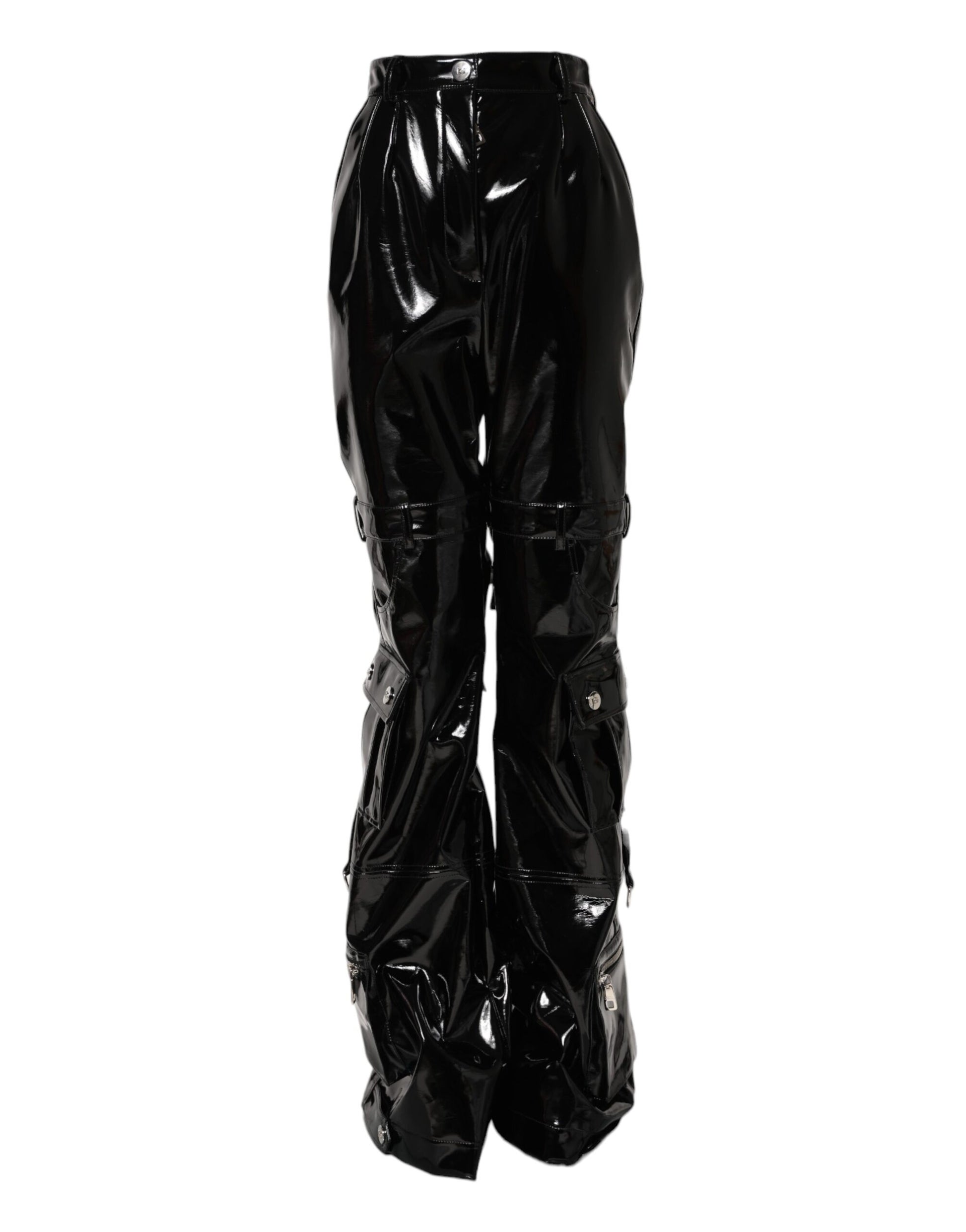 Pantalon cargo bootcut taille haute noir Dolce & Gabbana
