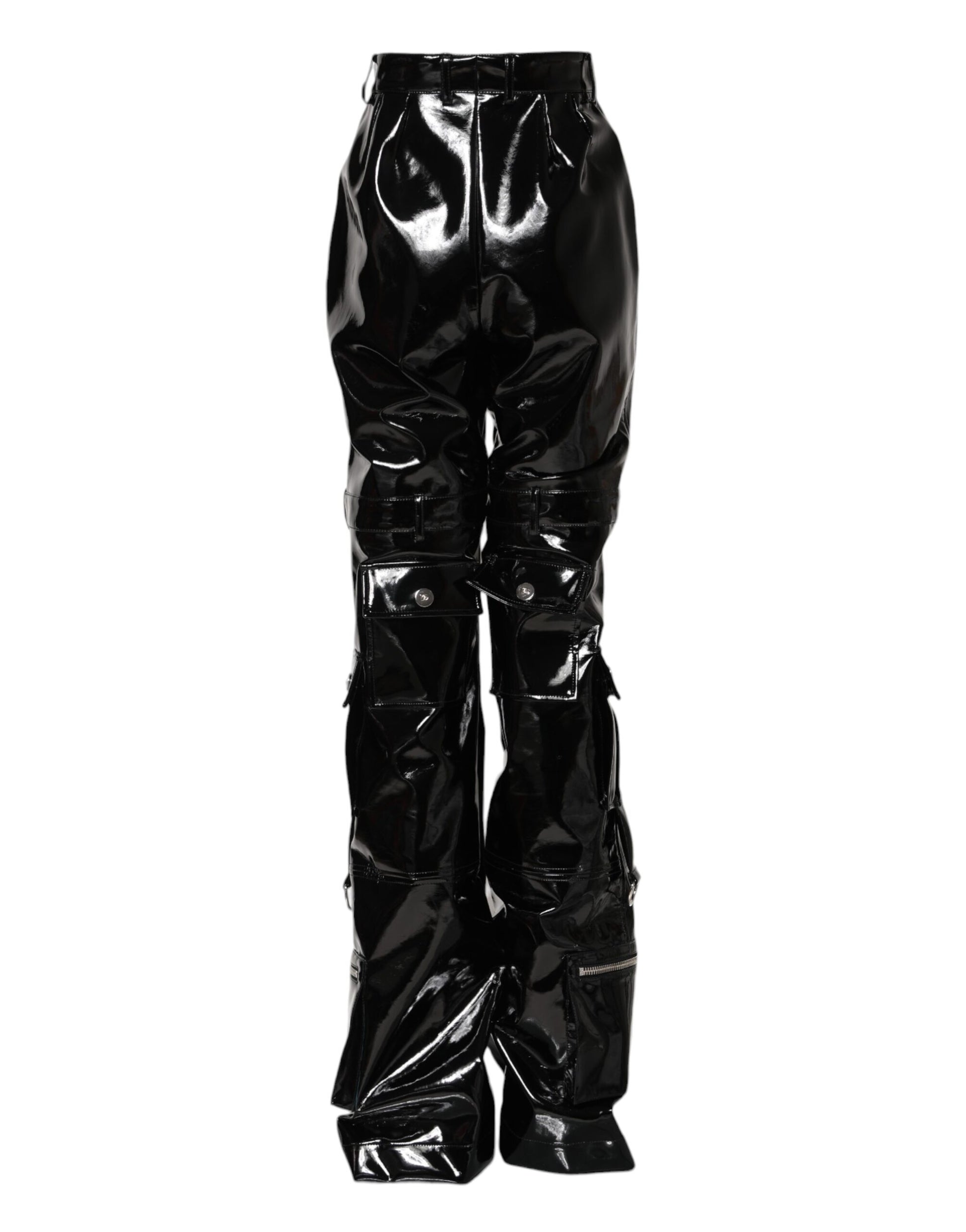 Pantalon cargo bootcut taille haute noir Dolce & Gabbana