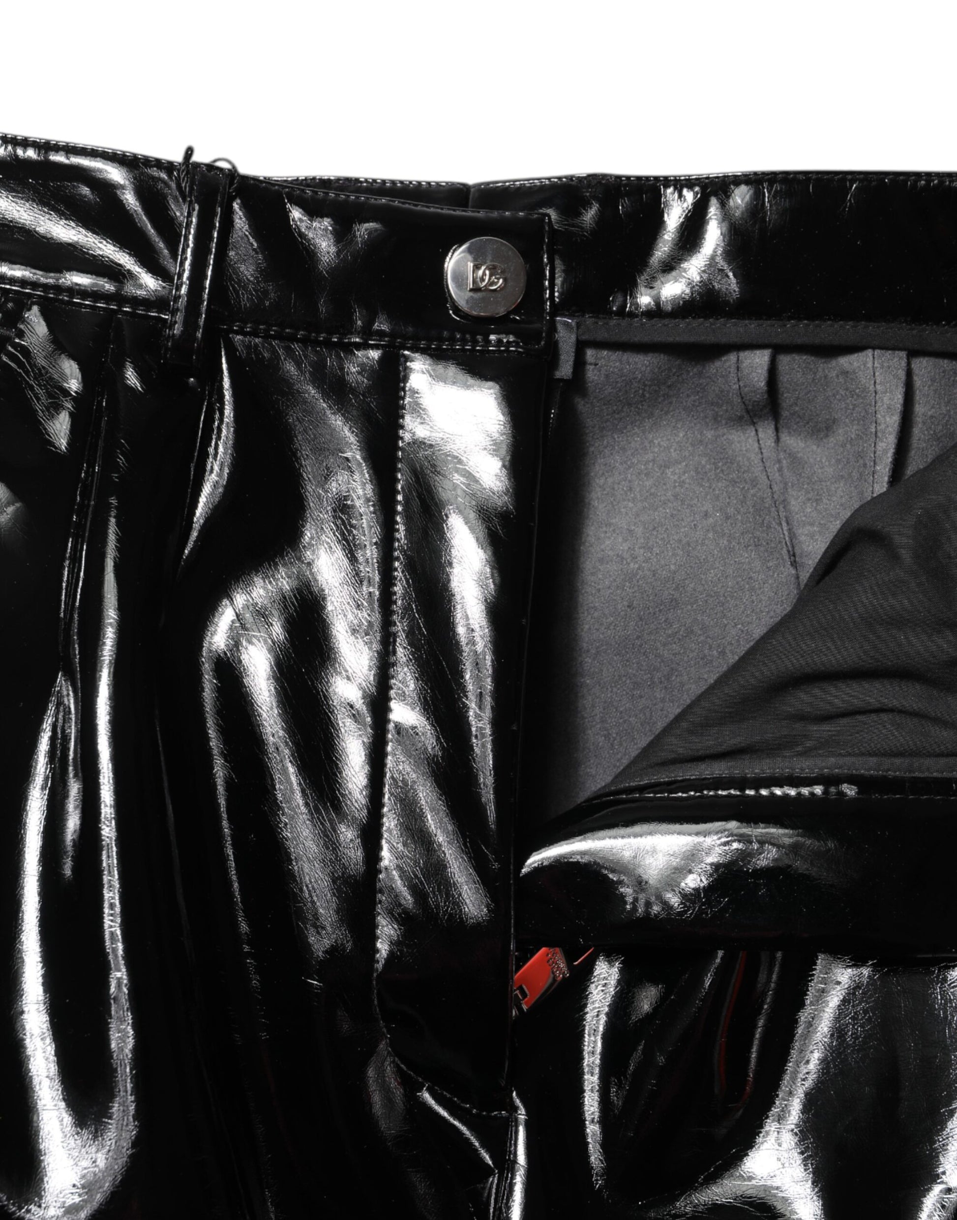 Pantalon cargo bootcut taille haute noir Dolce & Gabbana