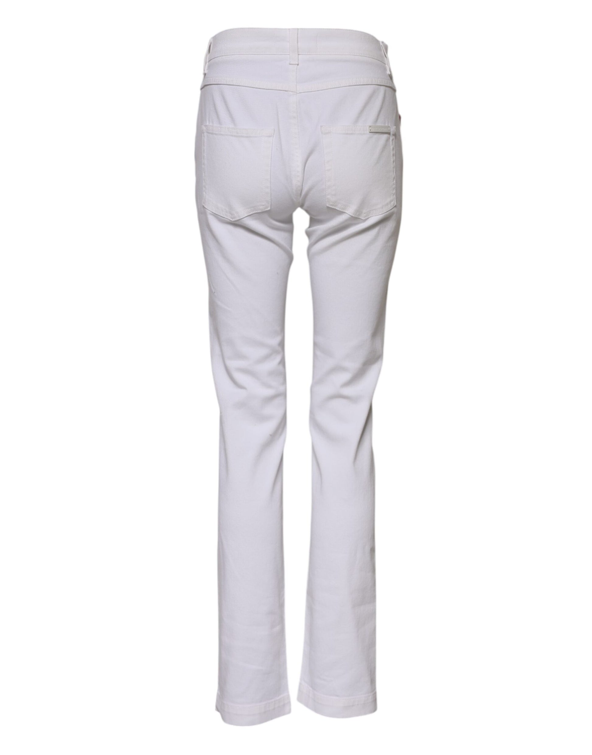 Dolce & Gabbana White Flared Jeans for Women detail view