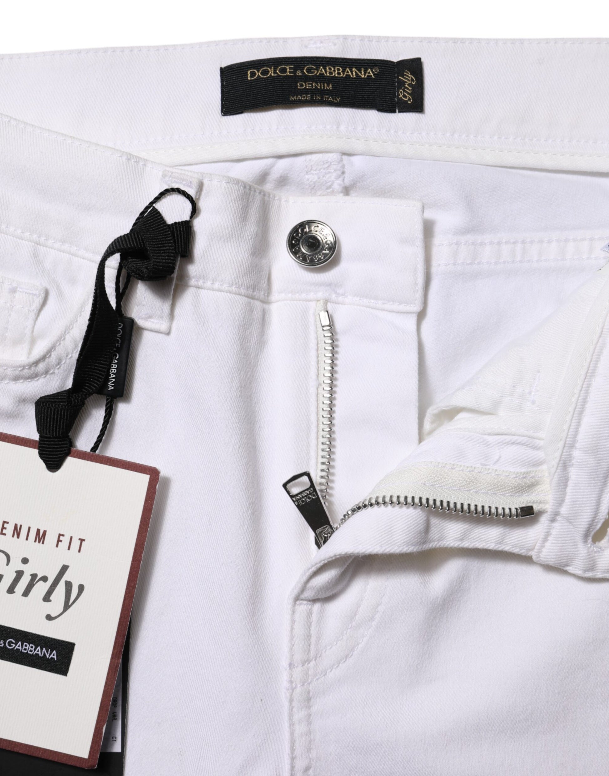 Dolce & Gabbana White Flared Jeans for Women side view