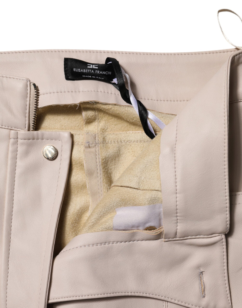 Elisabetta Franchi Beige Dress Pants for Women side view