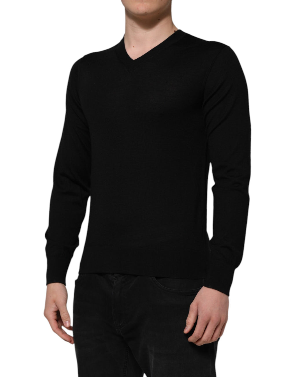 Dolce & Gabbana Black Long Sleeve T-Shirt for Men detail view