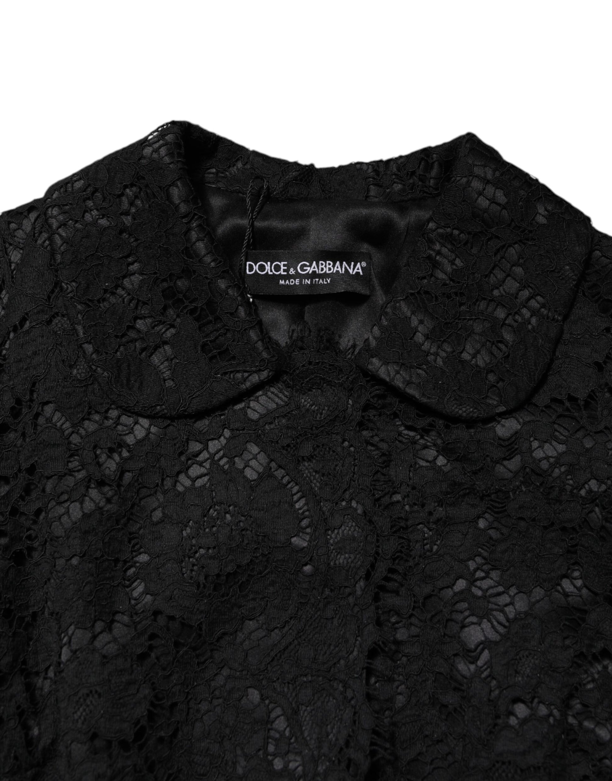 Dolce & Gabbana Black Coat for Women side view