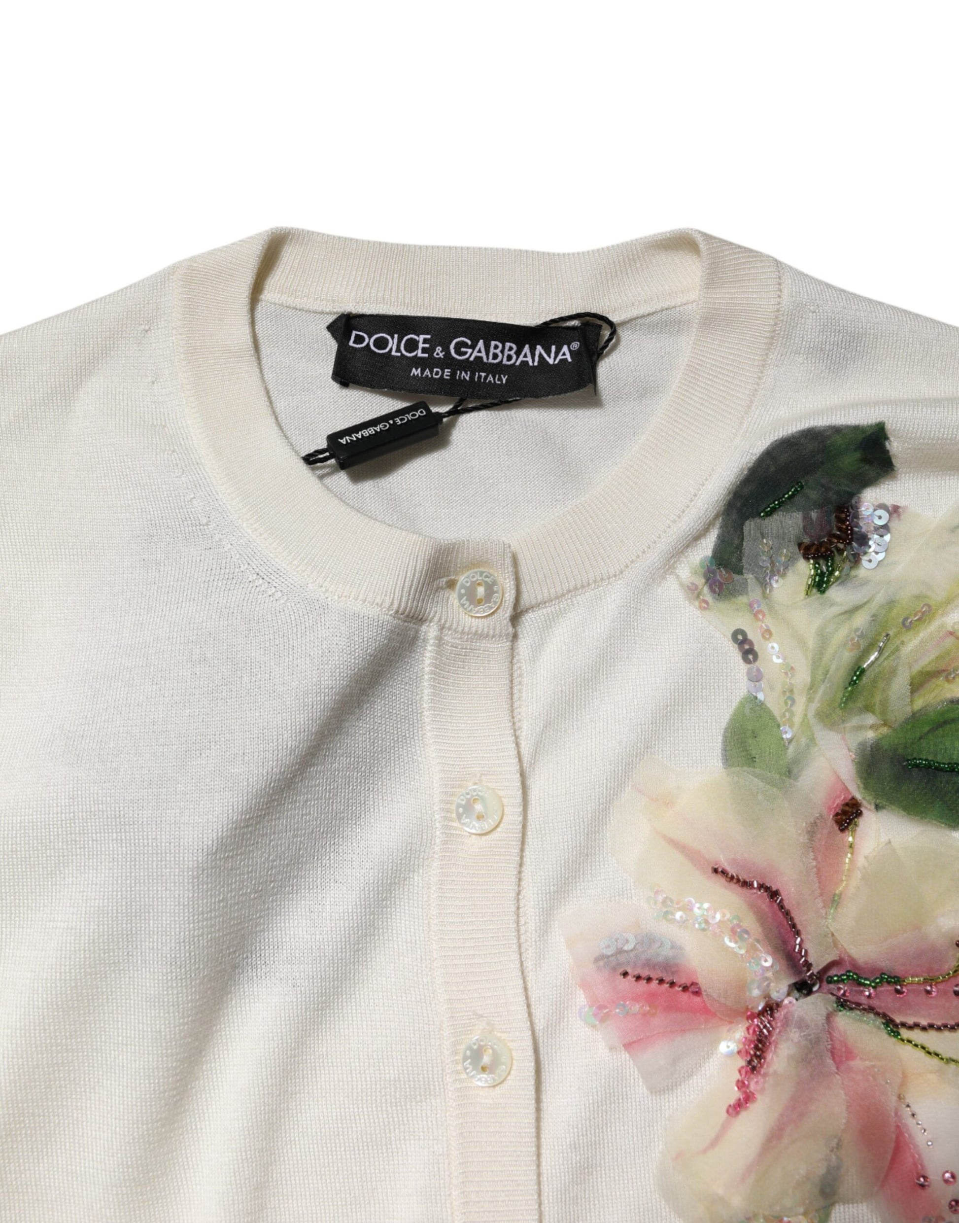 Dolce & Gabbana White Cardigan for Women side view
