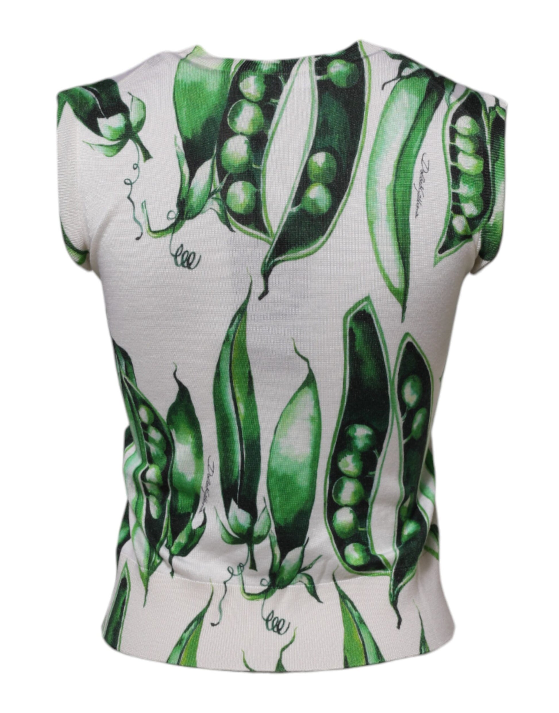 Dolce & Gabbana White Sleeveless T-Shirt for Women detail view
