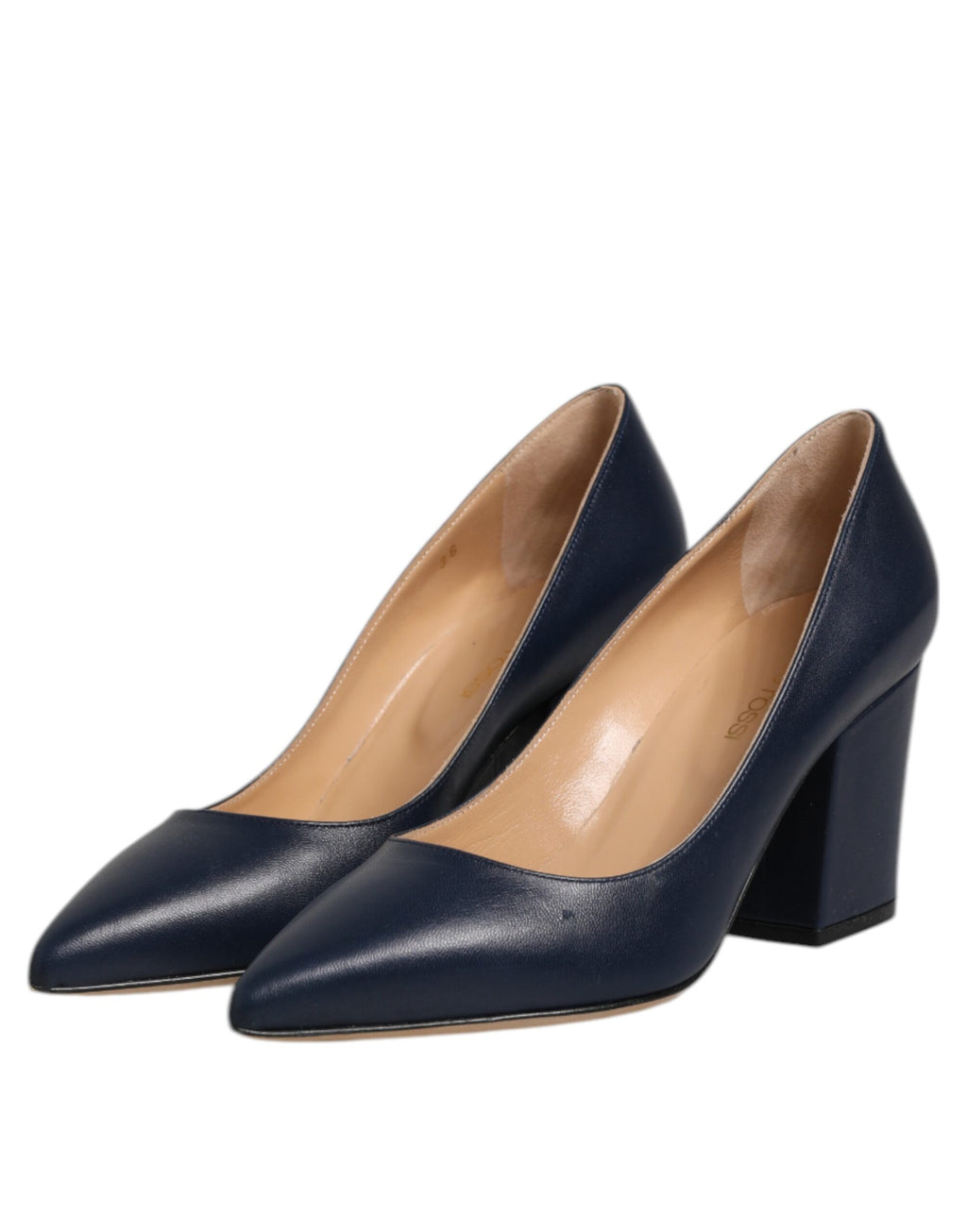 Sergio Rossi Blue Mid Heel for Women side view