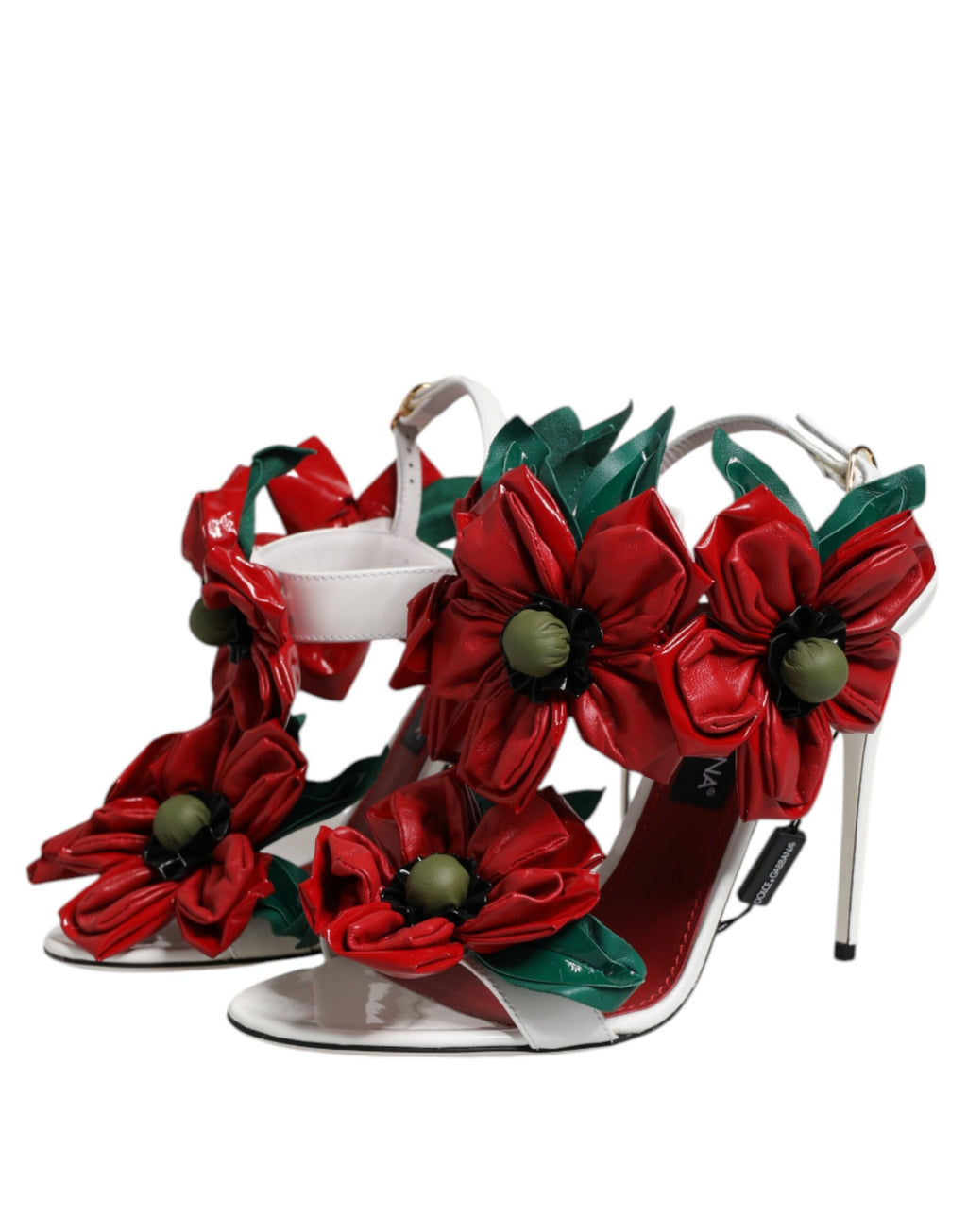Dolce & Gabbana White Stiletto Heels for Women side view