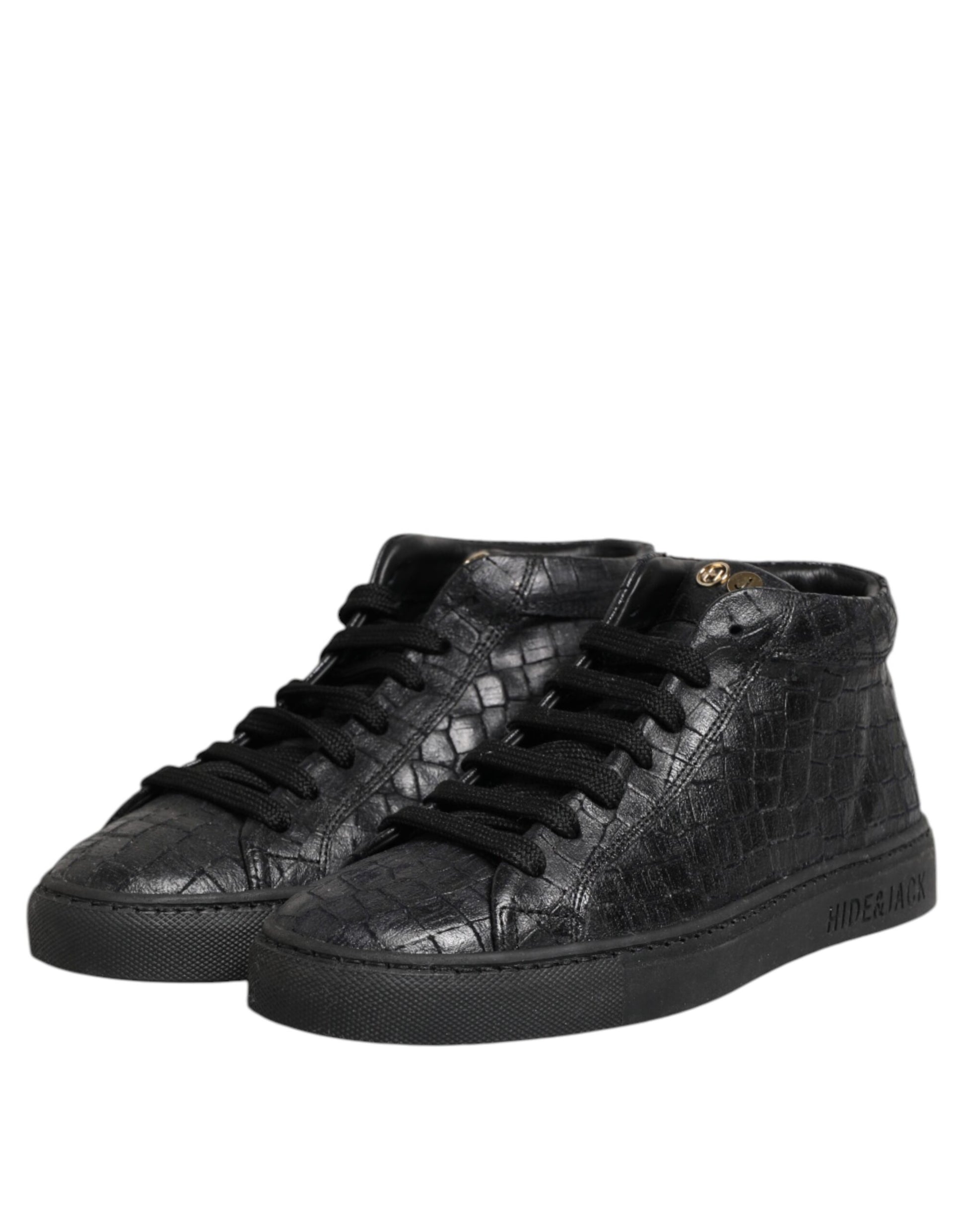 HIDE & JACK Black Athletic Sneakers for Women side view