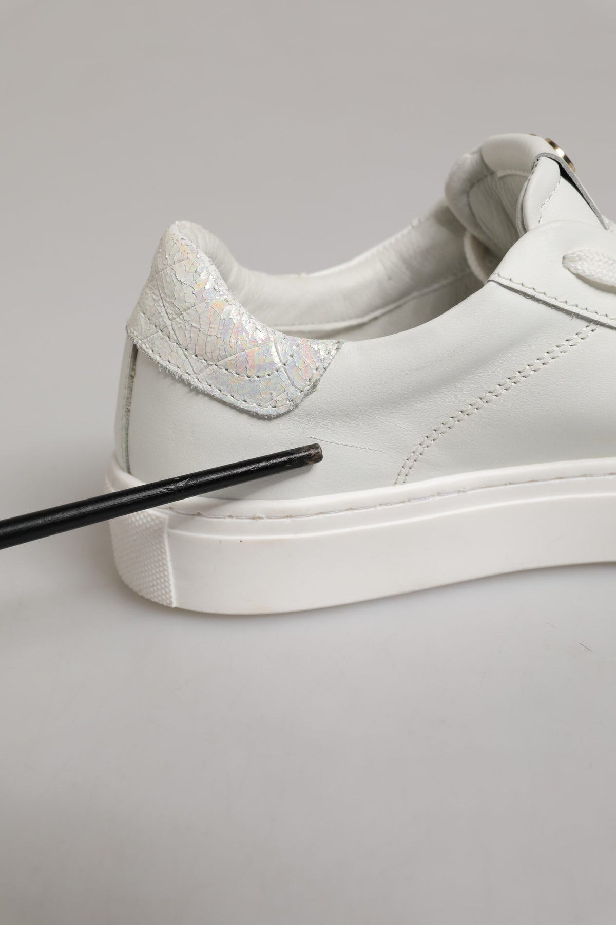 HIDE & JACK Weiße Leder-Low-Top-Schnürsneaker