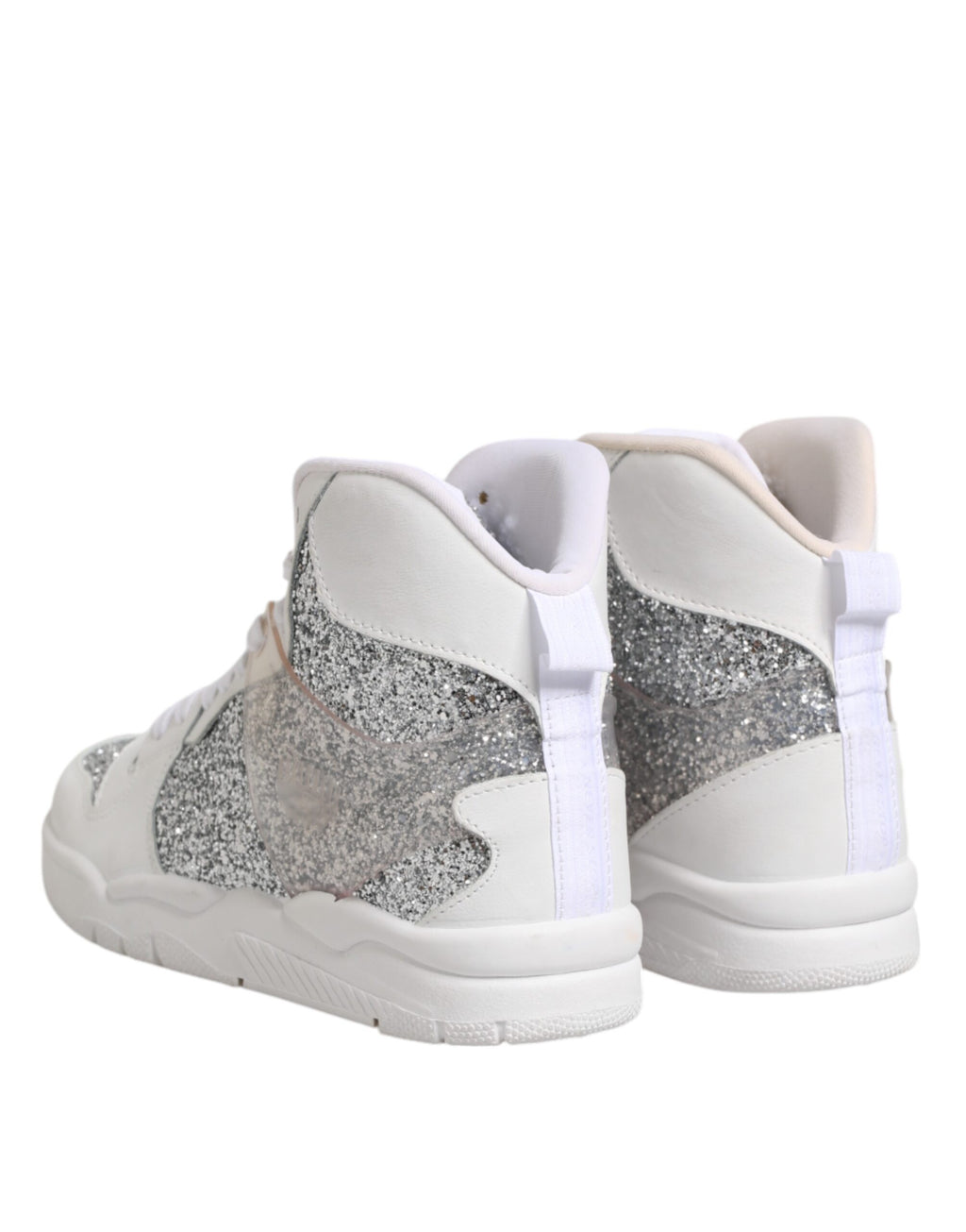 Chaussures sneakers montantes femme Chiara Ferragni Blanc Argent