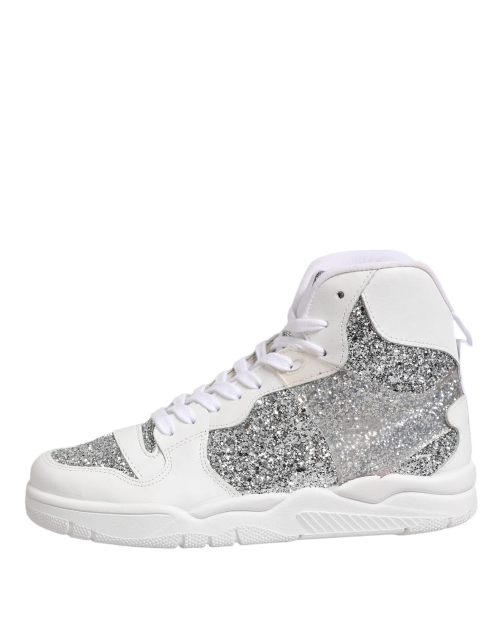 Chaussures sneakers montantes femme Chiara Ferragni Blanc Argent