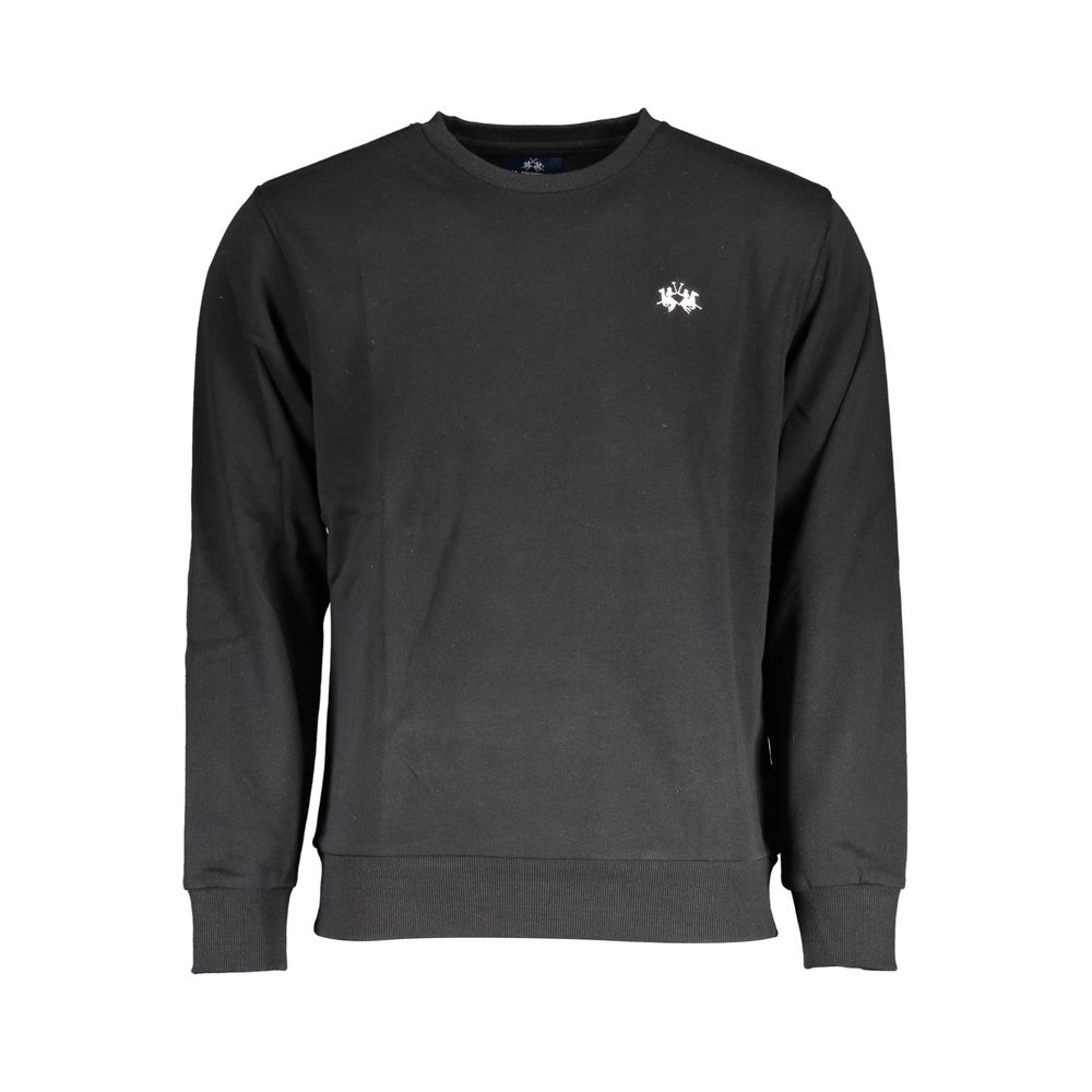 Pull homme en coton noir La Martina