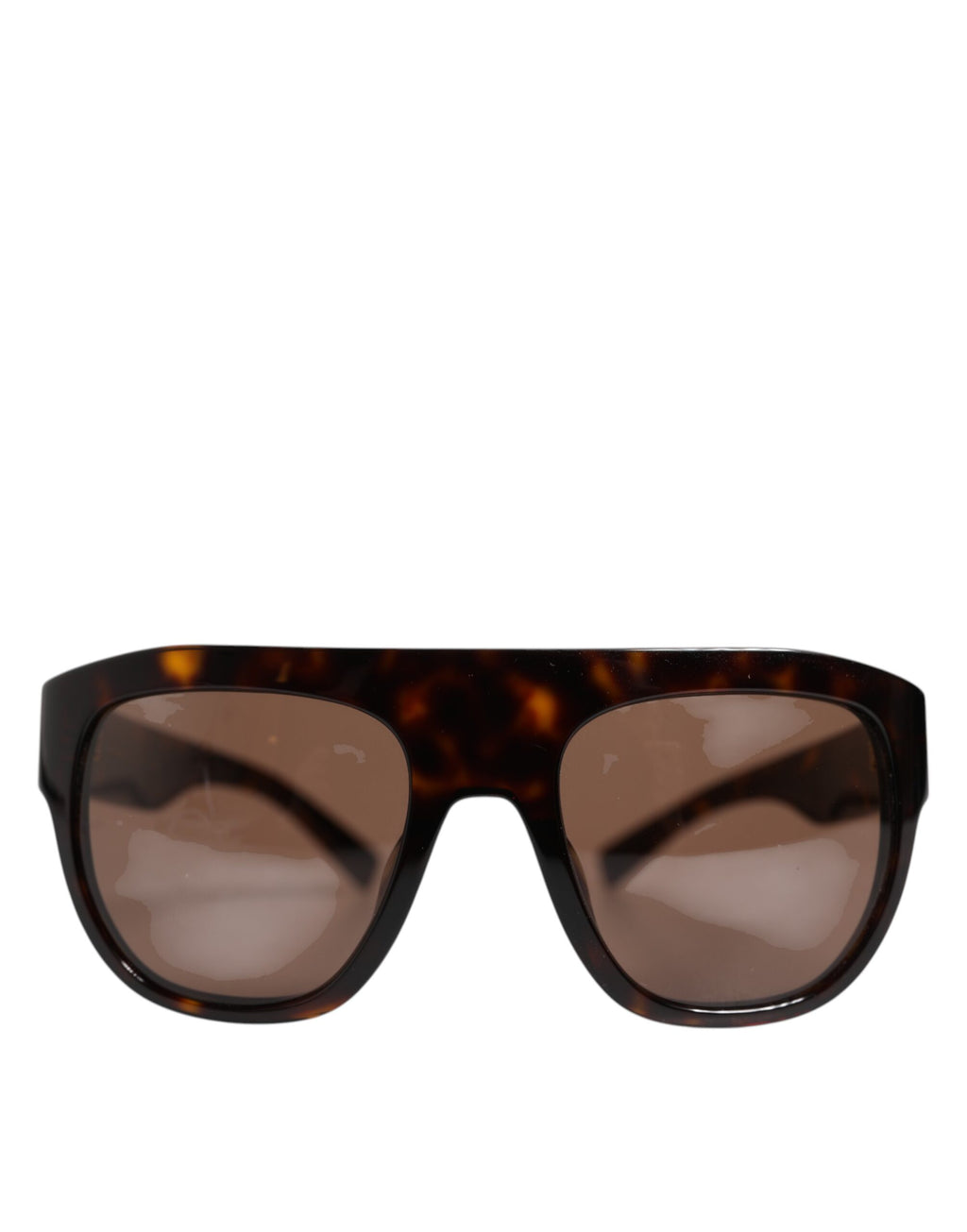 Dolce &amp; Gabbana Dunkelbraune Havanna DG4398F Sonnenbrille mit quadratischem Rahmen