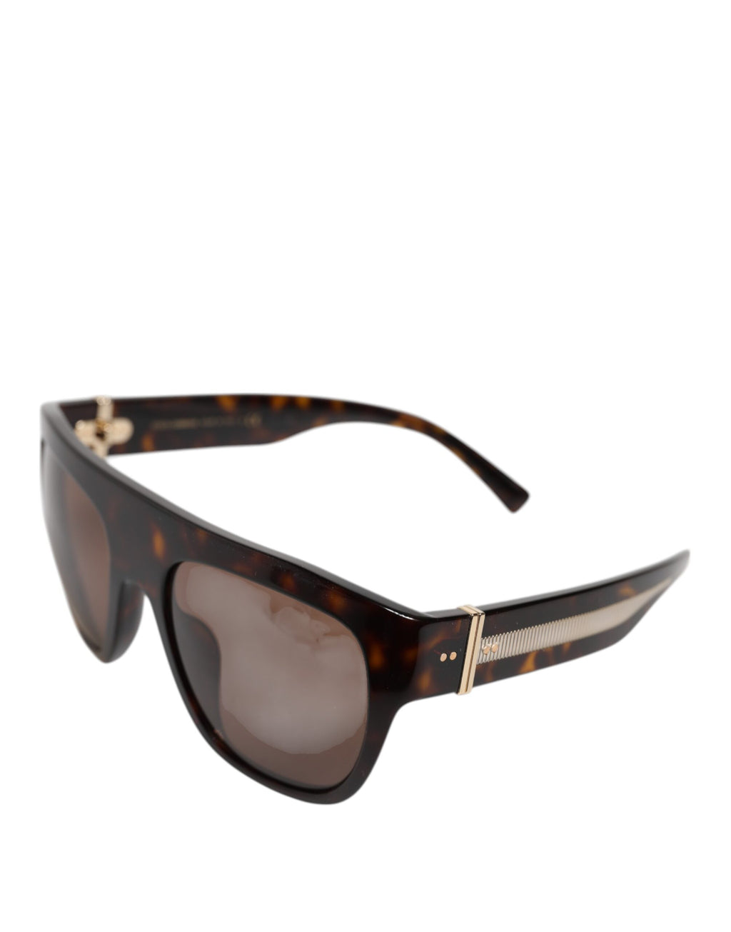 Dolce &amp; Gabbana Dunkelbraune Havanna DG4398F Sonnenbrille mit quadratischem Rahmen