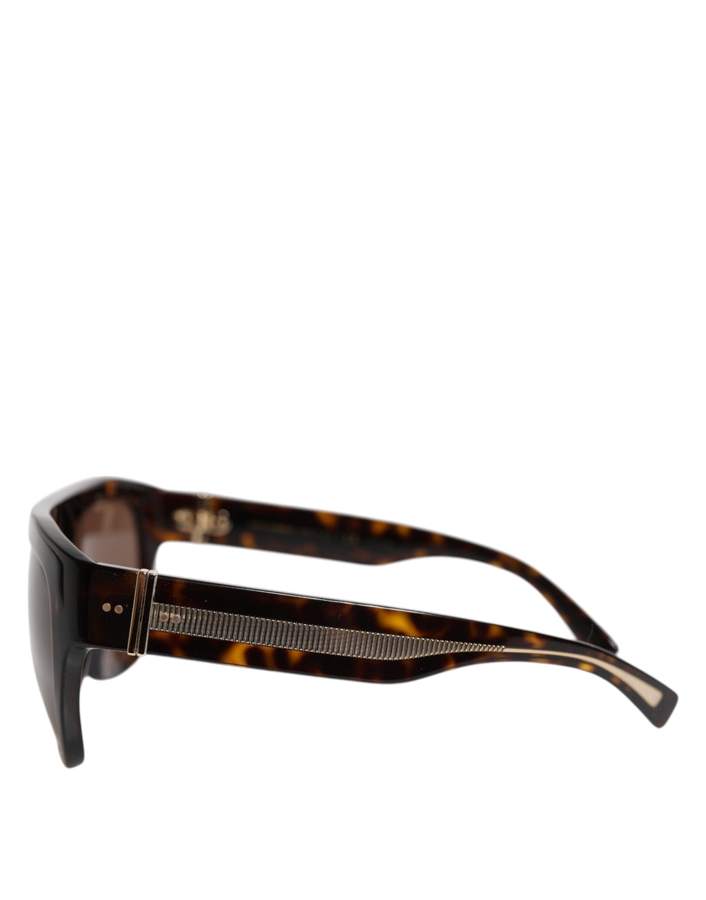 Dolce &amp; Gabbana Dunkelbraune Havanna DG4398F Sonnenbrille mit quadratischem Rahmen