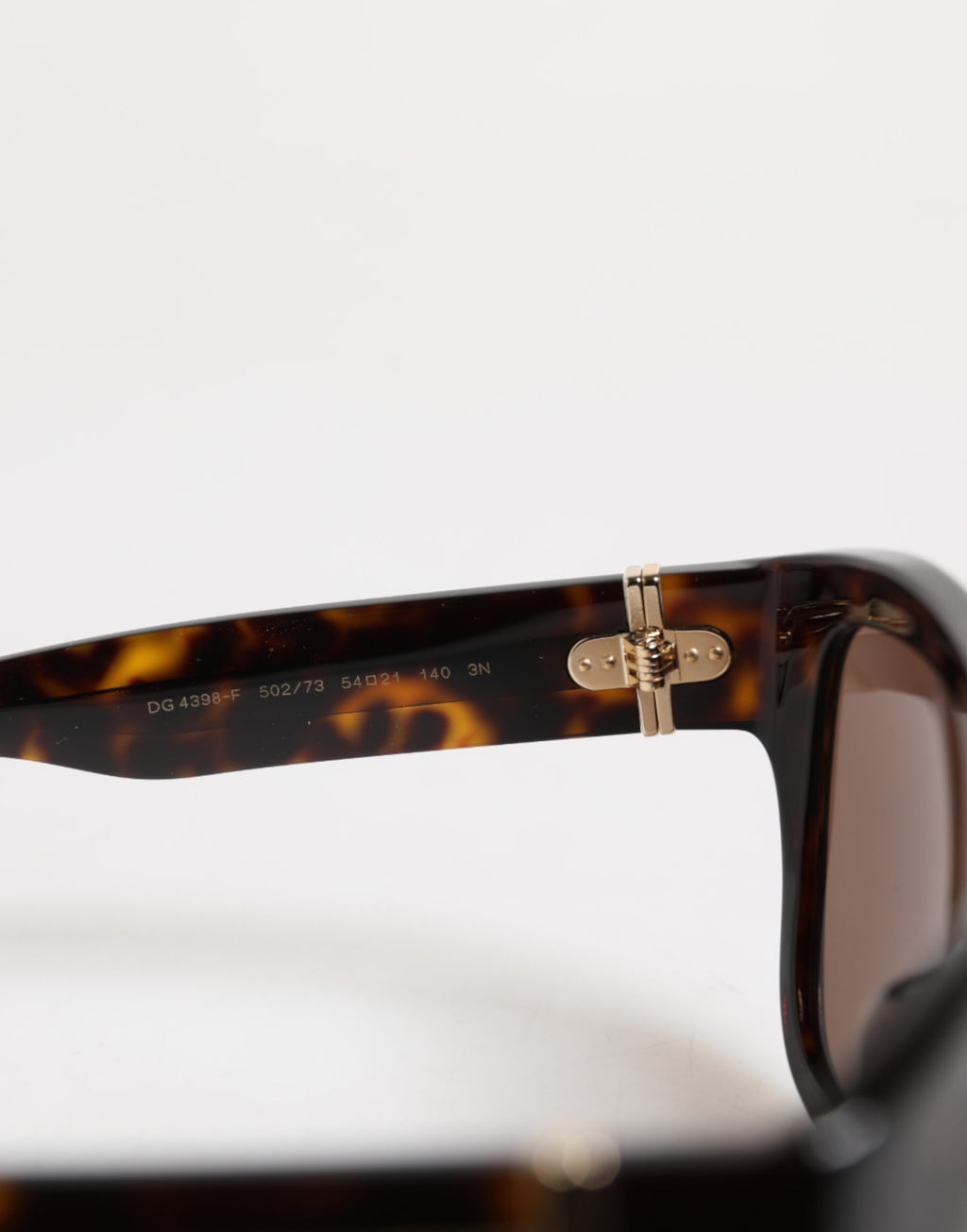 Dolce &amp; Gabbana Dunkelbraune Havanna DG4398F Sonnenbrille mit quadratischem Rahmen