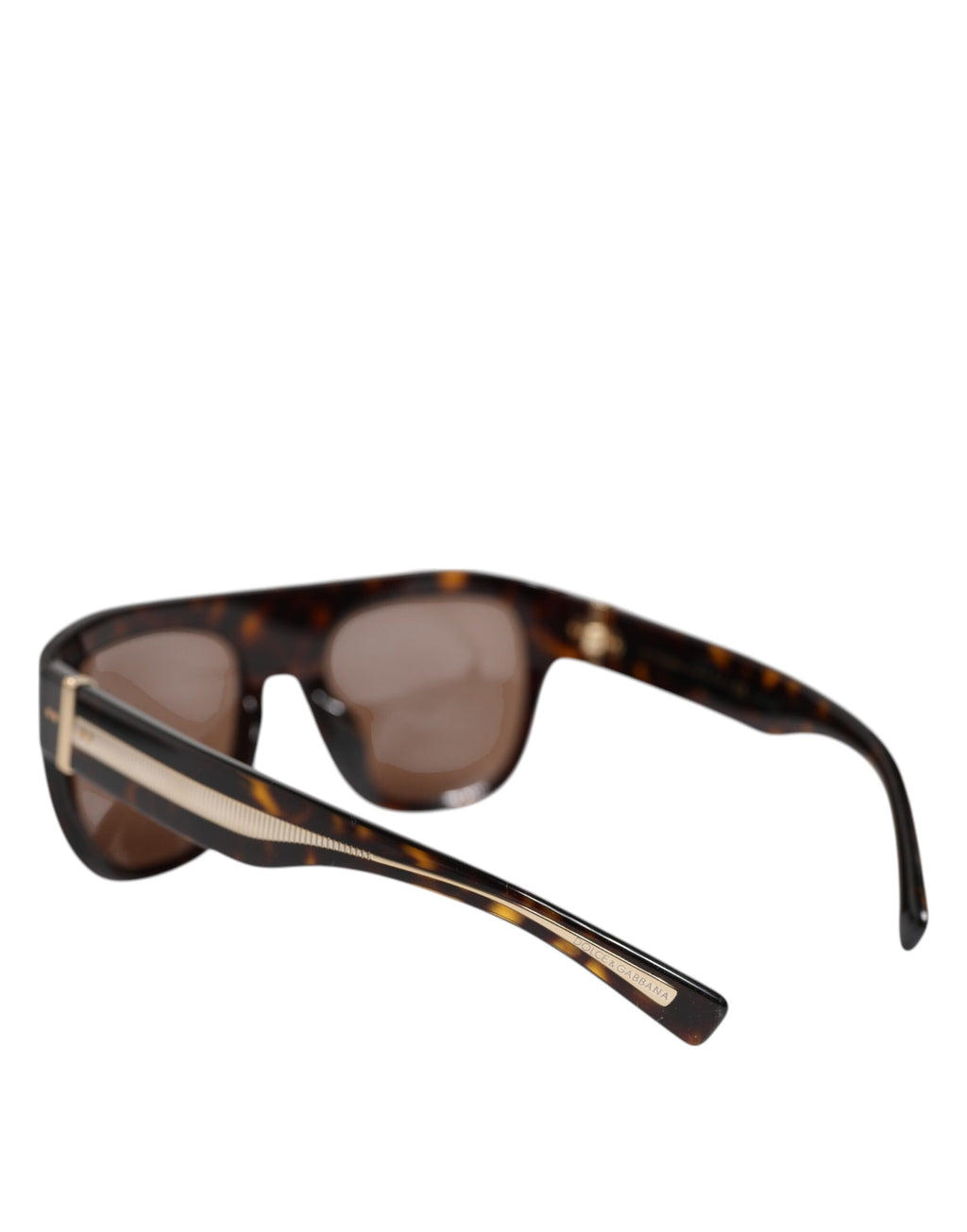 Dolce &amp; Gabbana Dunkelbraune Havanna DG4398F Sonnenbrille mit quadratischem Rahmen