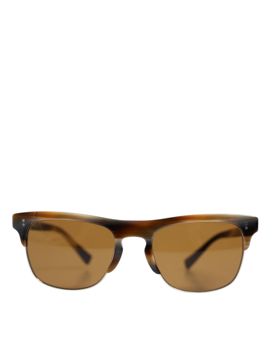 Dolce &amp; Gabbana Braun gestreifte Acetat-Sonnenbrille DG4305