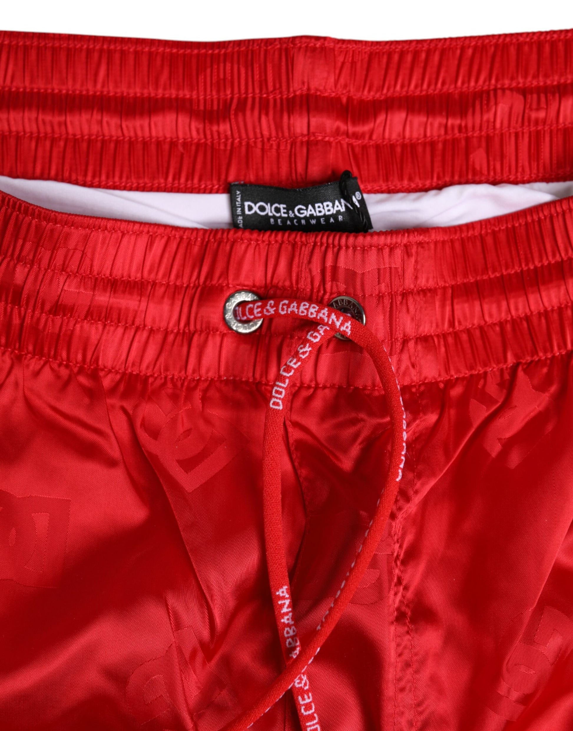 Dolce & Gabbana Red Swim Shorts for Men side view
