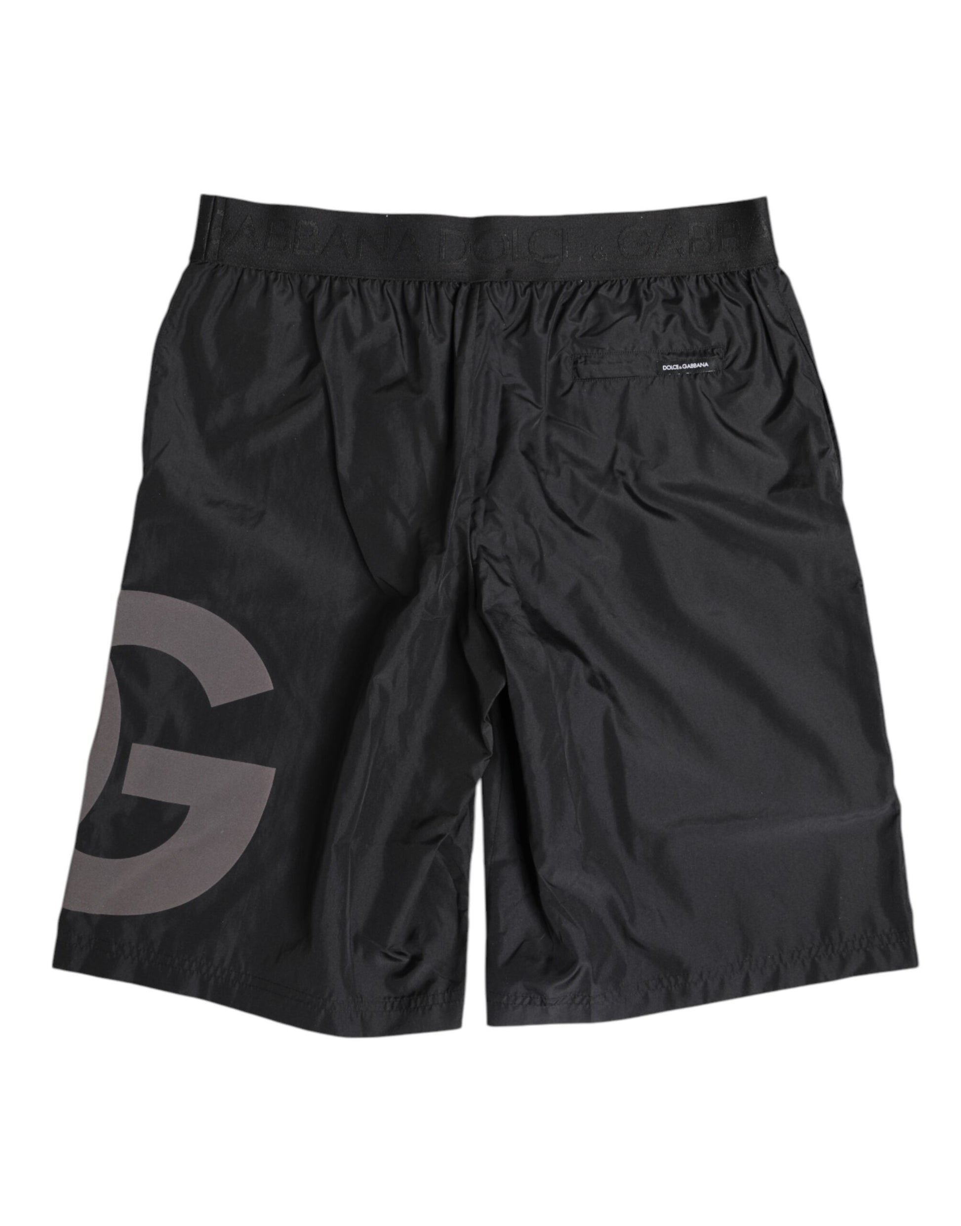 Dolce & Gabbana Black Swim Shorts for Men detail view