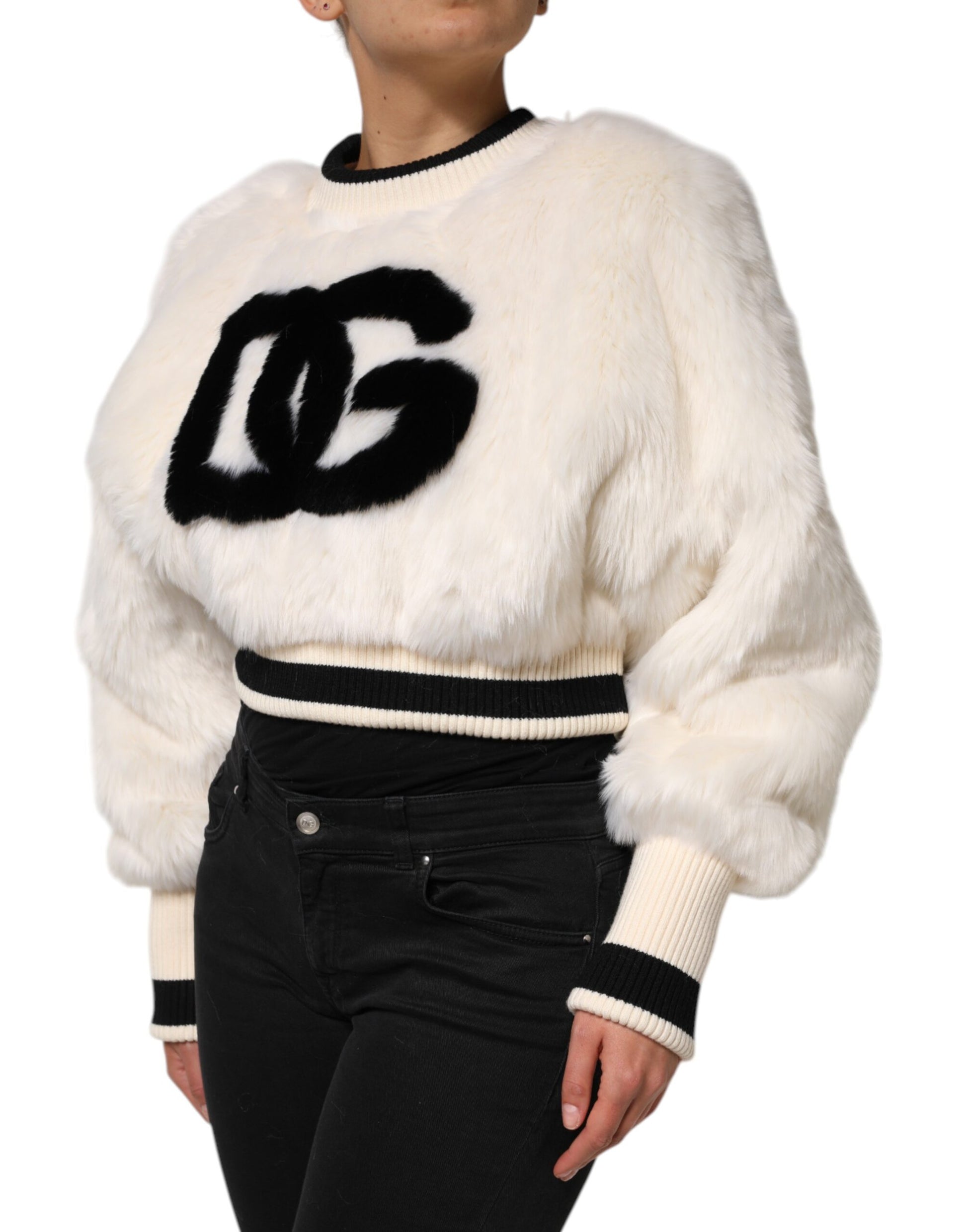 Dolce & Gabbana White Sweatshirt for Women detail view