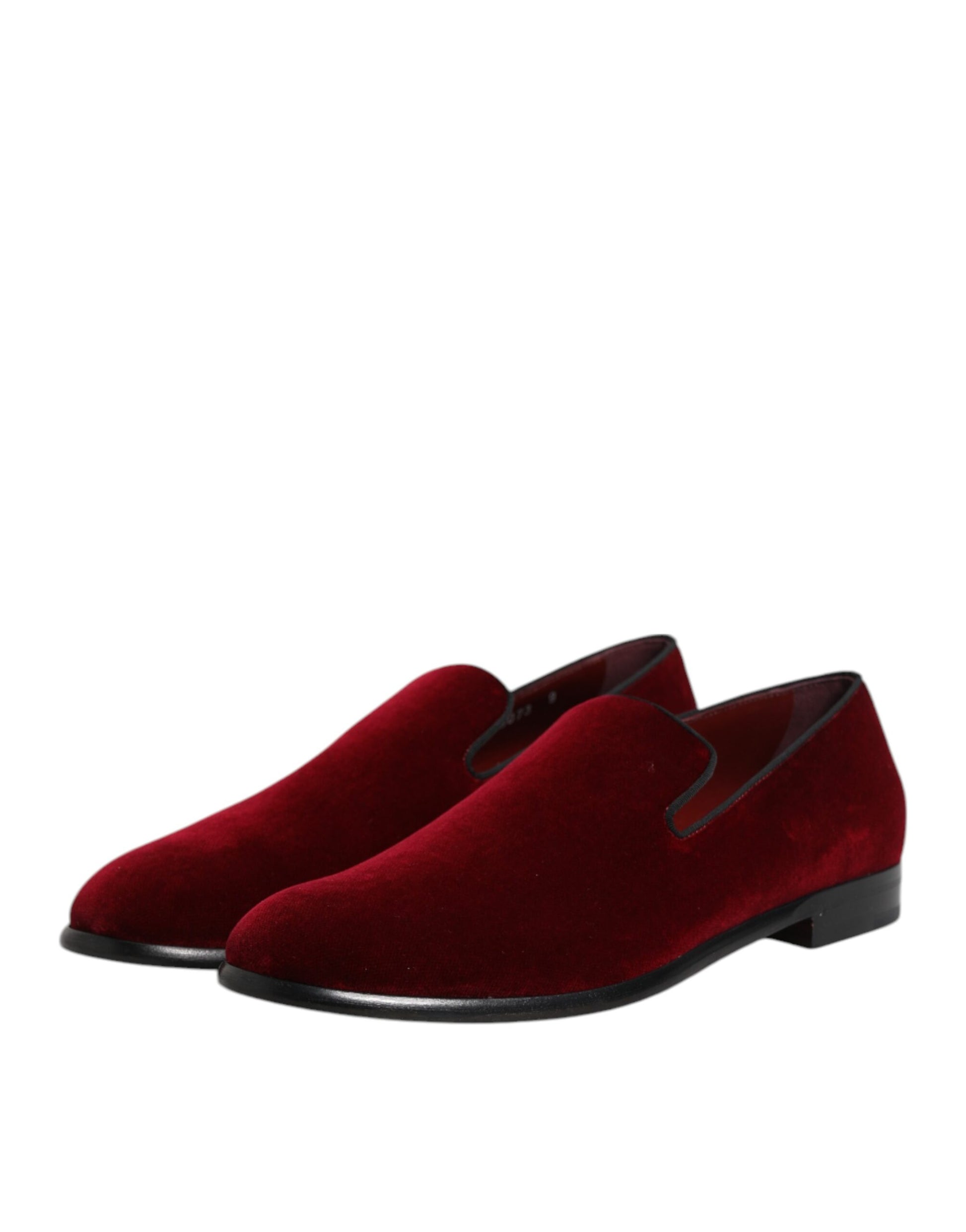 Dolce & Gabbana Red Slip On Loafers for Men side view