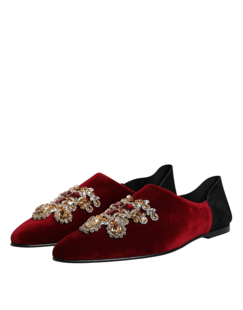 Dolce & Gabbana Black Slip On Loafers for Men side view