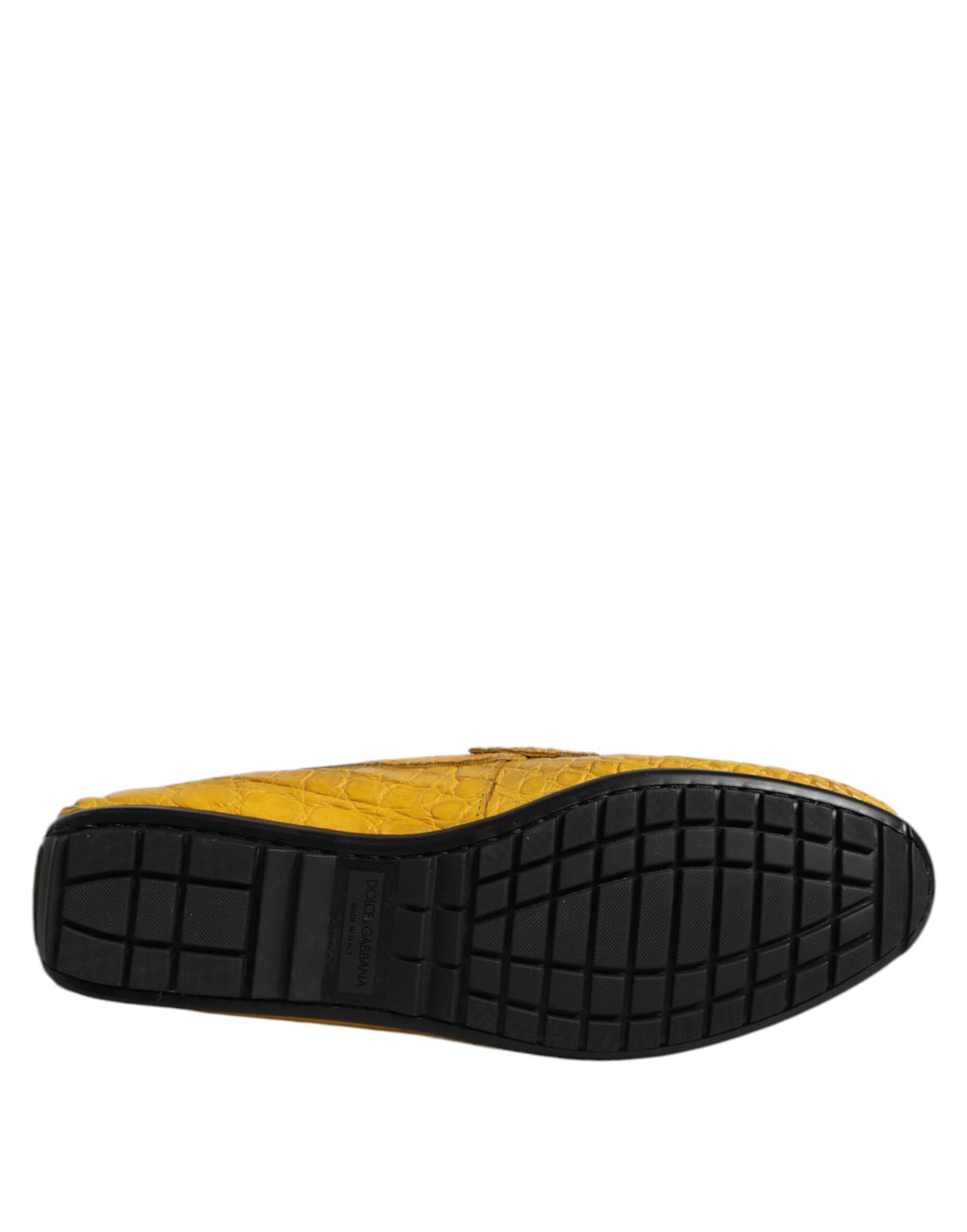 Mocassins Dolce & Gabbana en Cuir Exotique Jaune à Enfiler