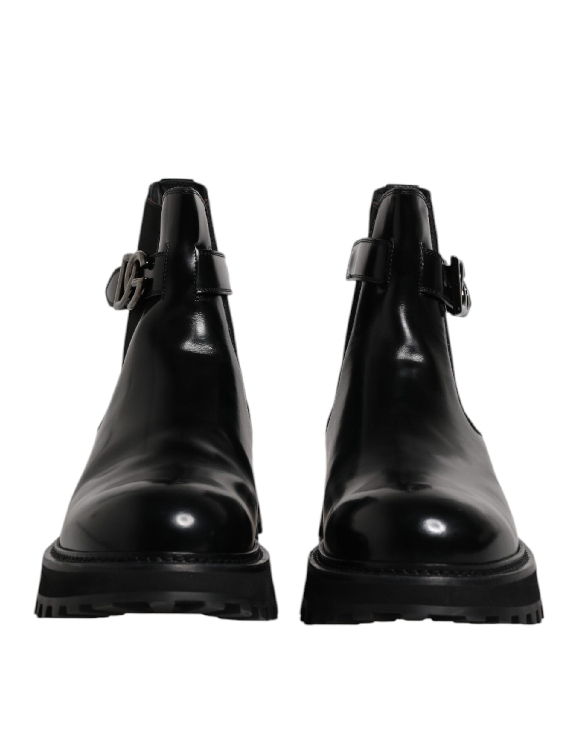 Bottes Chelsea pour homme Dolce & Gabbana noires à ceinture et logo DG
