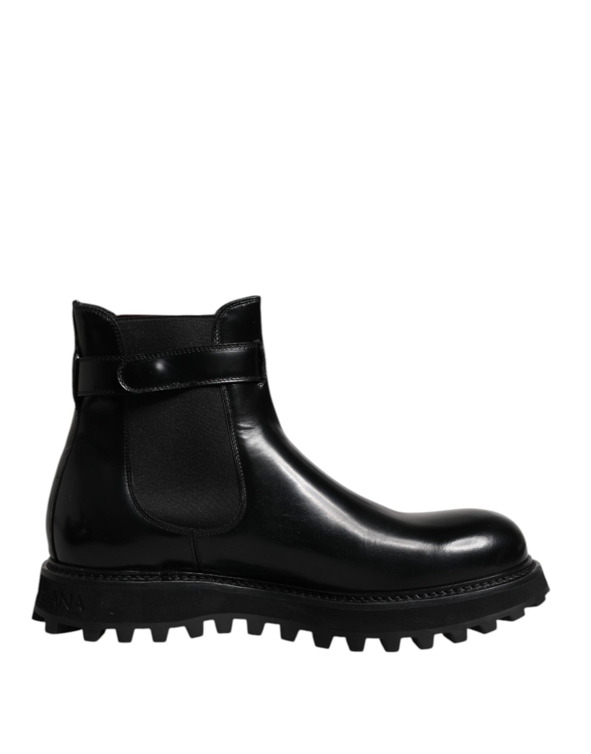 Bottes Chelsea pour homme Dolce & Gabbana noires à ceinture et logo DG