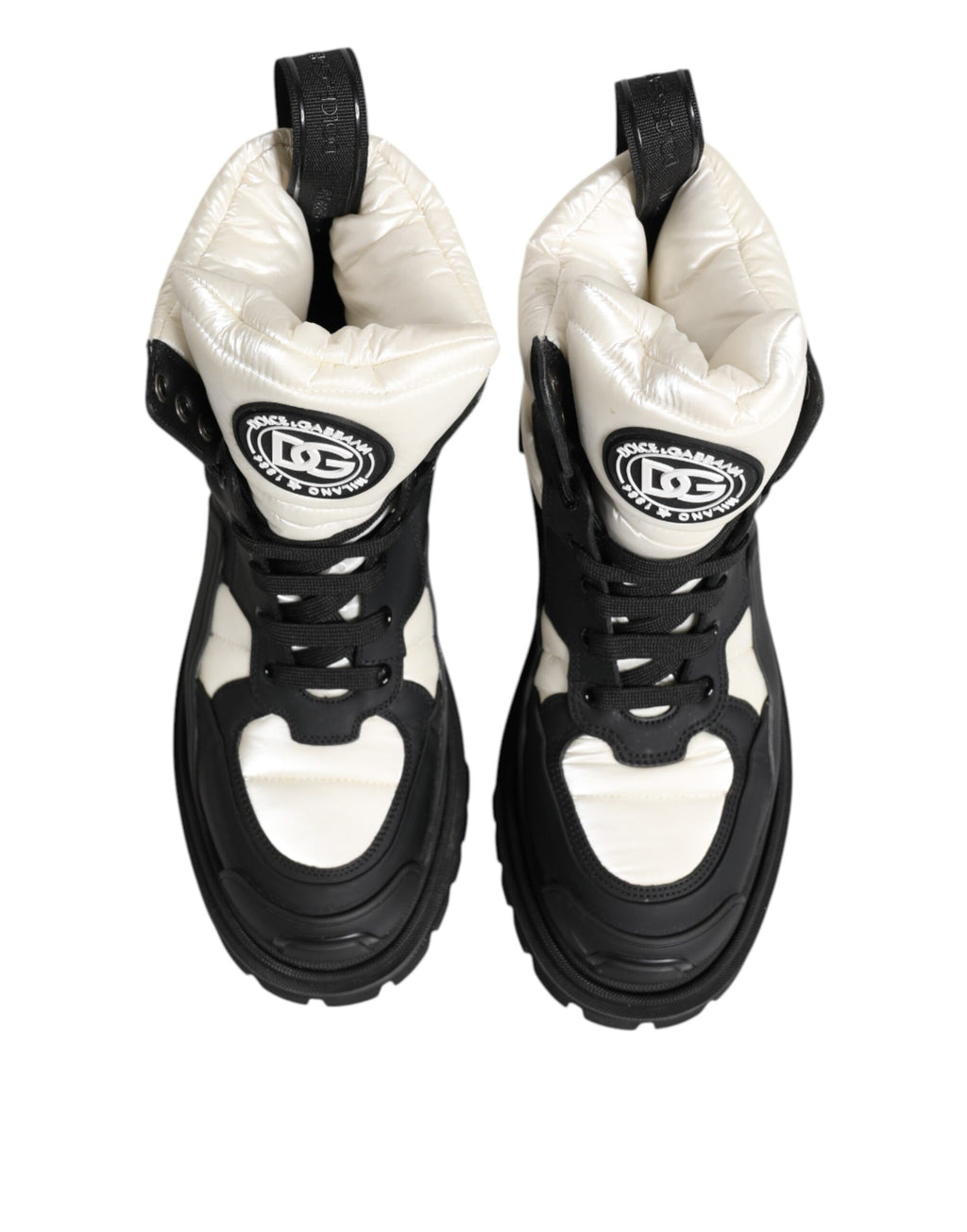 Dolce & Gabbana Black Lace Up Boots for Women detail view
