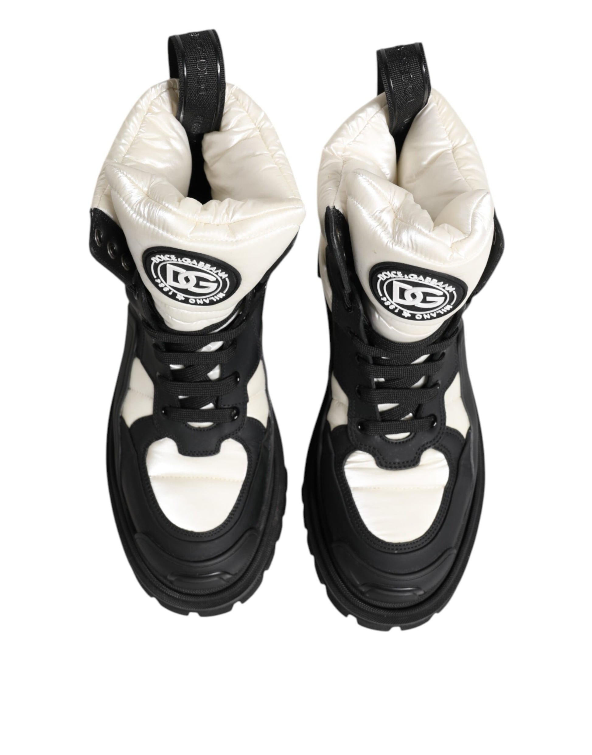 Dolce & Gabbana Black Lace Up Boots for Women detail view