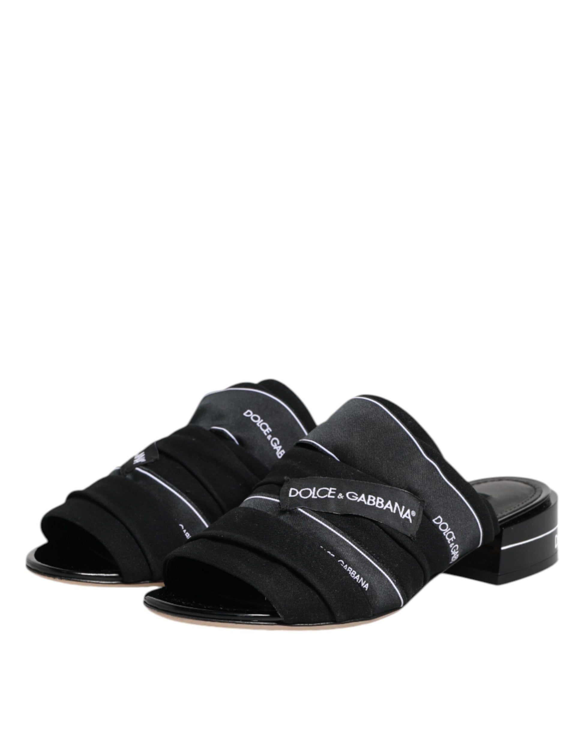 Dolce & Gabbana Black Flat for Women side view