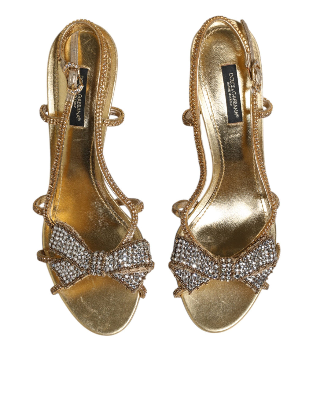 Dolce & Gabbana Gold Stiletto Heels for Women detail view