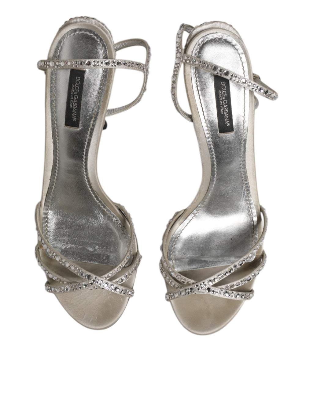 Dolce & Gabbana Silver Stiletto Heels for Women detail view