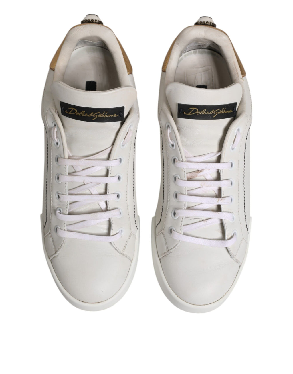 Dolce & Gabbana White Low Top Sneakers for Women detail view