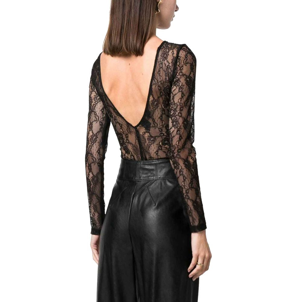 PINKO Schwarze Nylonoberteile und T-Shirts