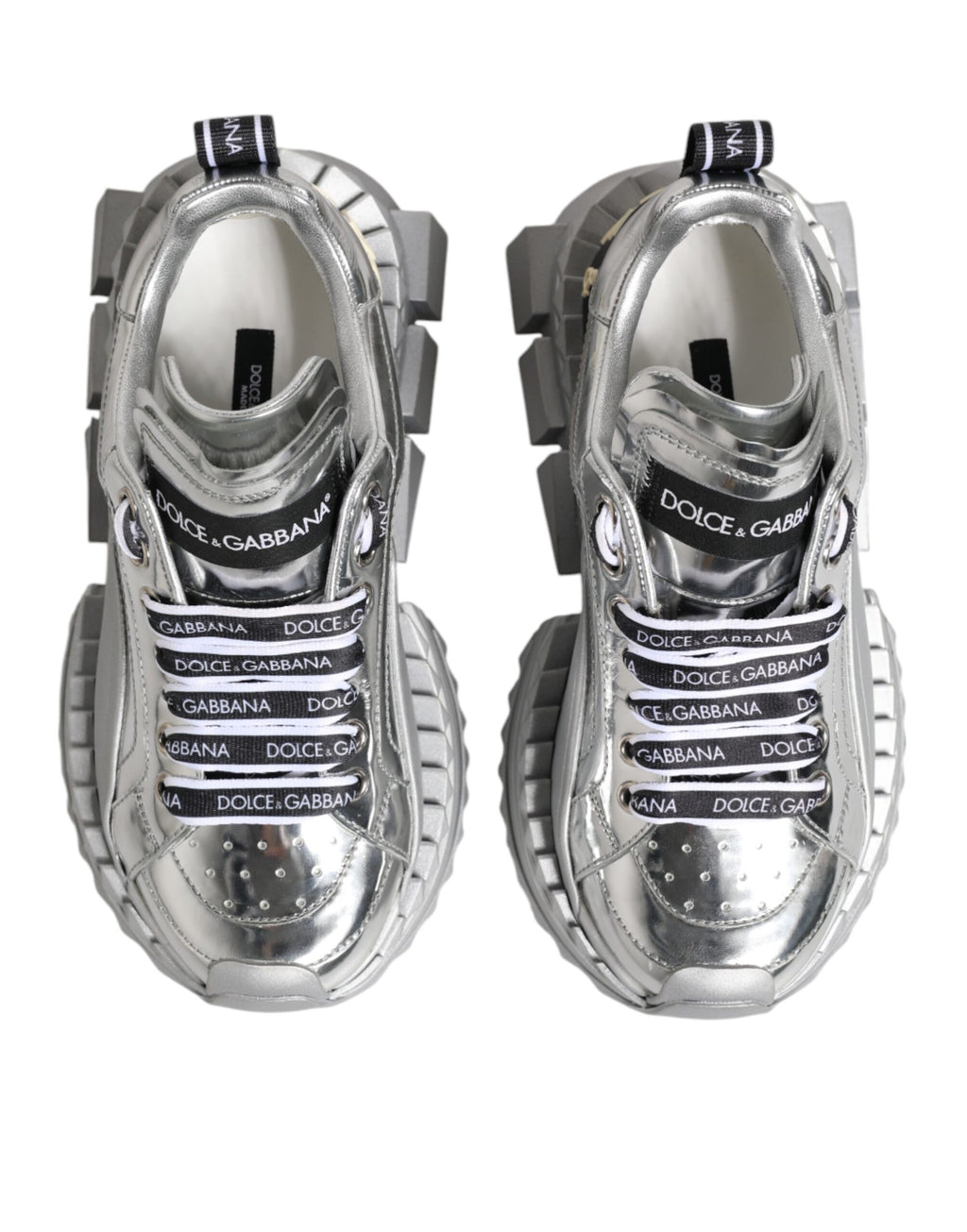 Dolce & Gabbana Silver Low Top Sneakers for Women detail view