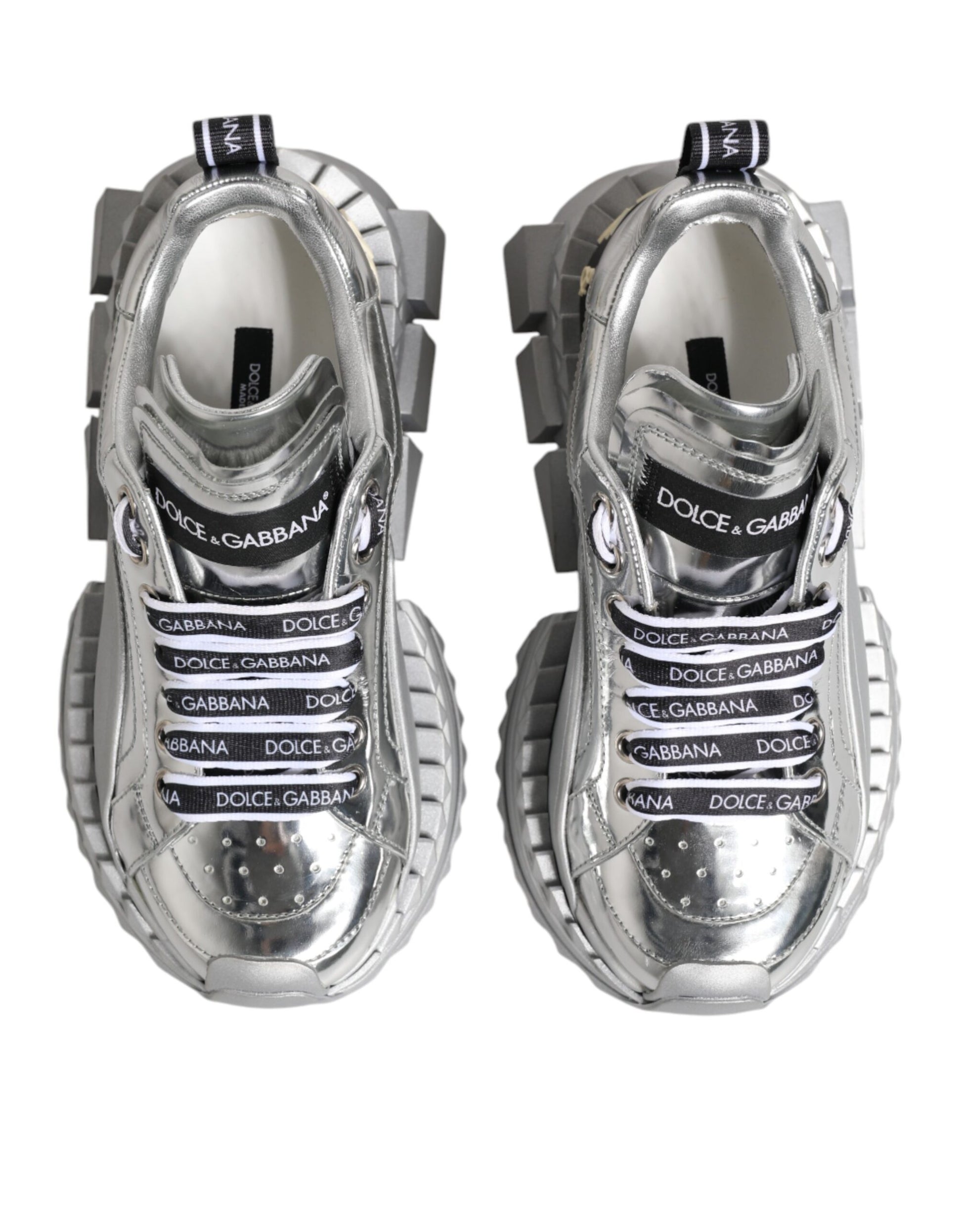 Dolce & Gabbana Silver Low Top Sneakers for Women detail view