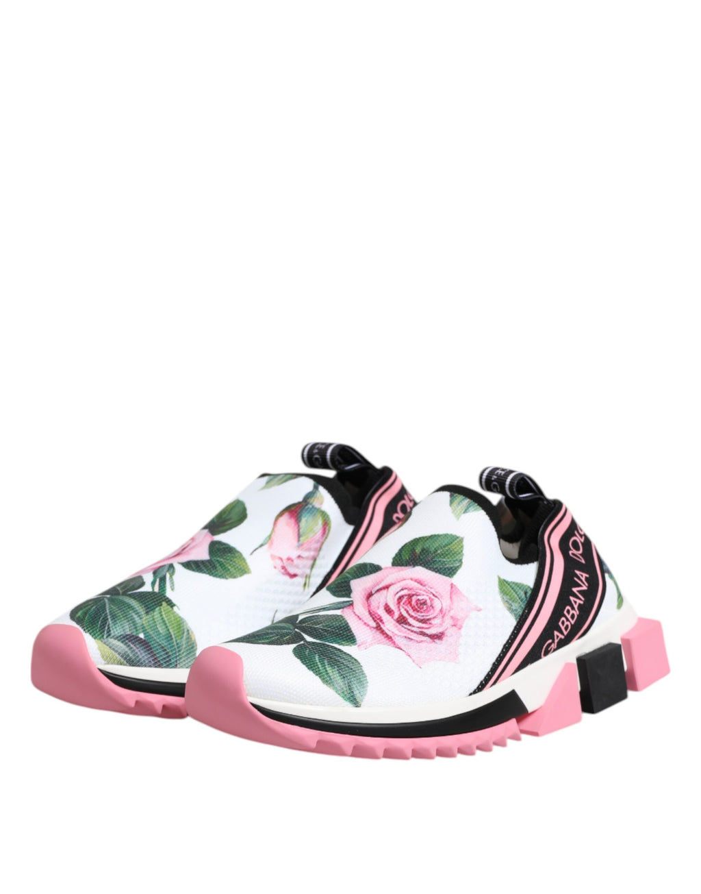 Dolce & Gabbana White Low Top Sneakers for Women side view