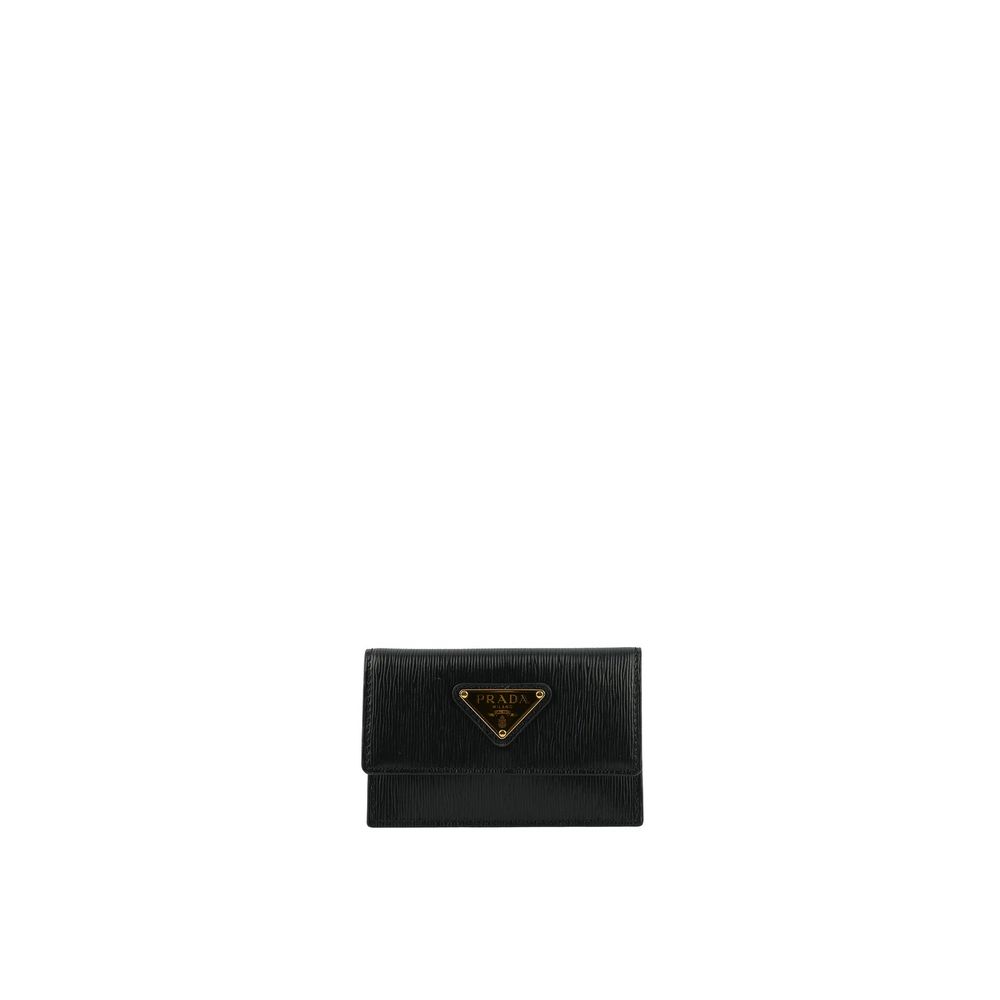 Prada Black Calfskin Cardholder