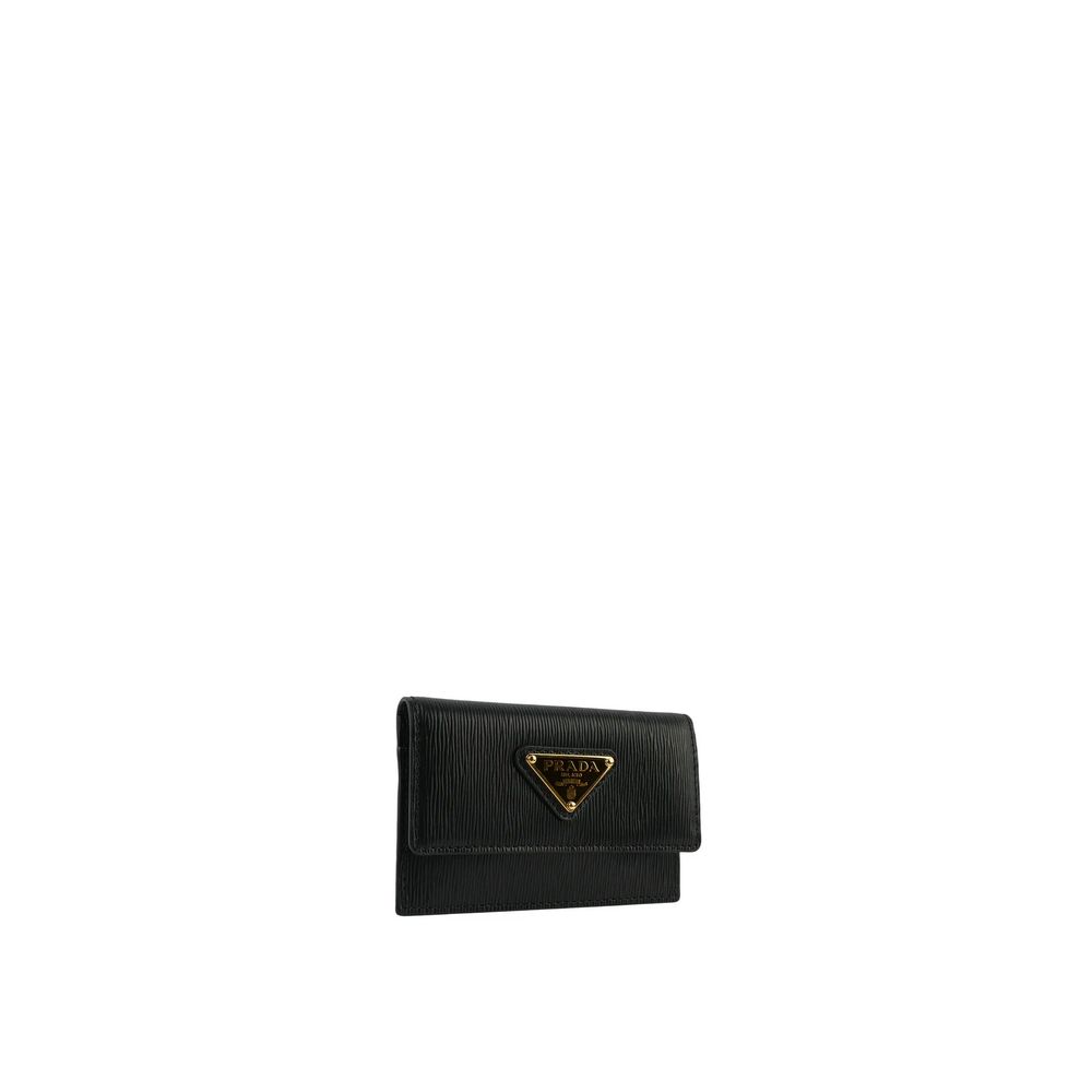 Prada Black Calfskin Cardholder