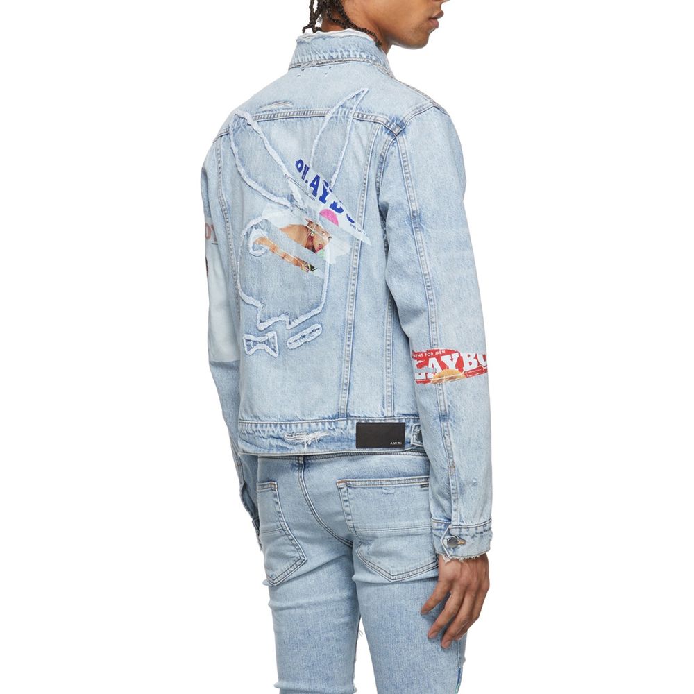 Amiri Playboy Magazine Trucker-Jeansjacke