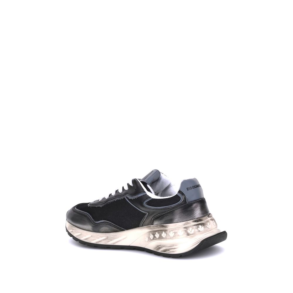Dsquared² Black Athletic Sneakers for Men detail view