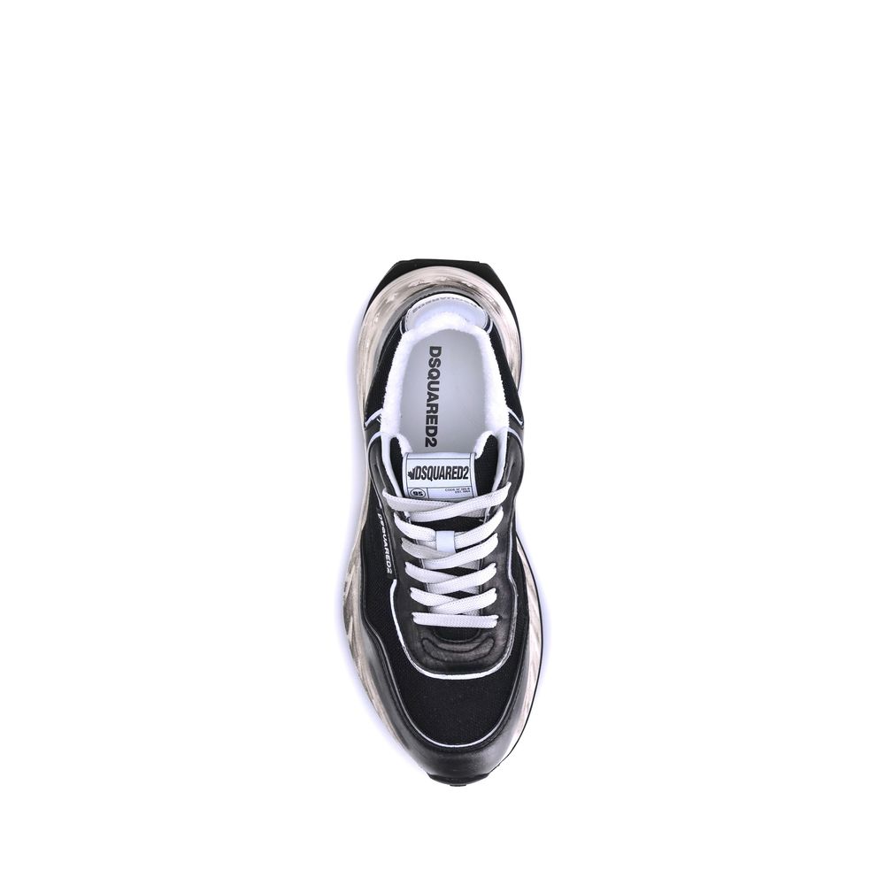 Dsquared² Black Athletic Sneakers for Men side view