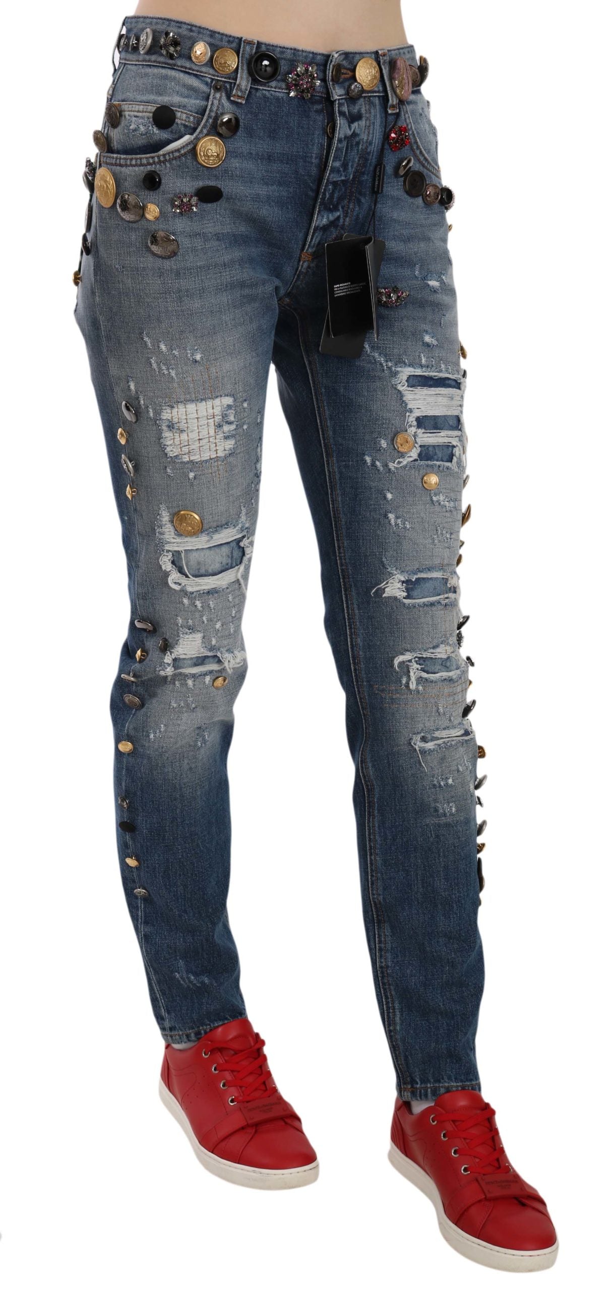 Dolce & Gabbana Blue Slim Fit Jeans for Women