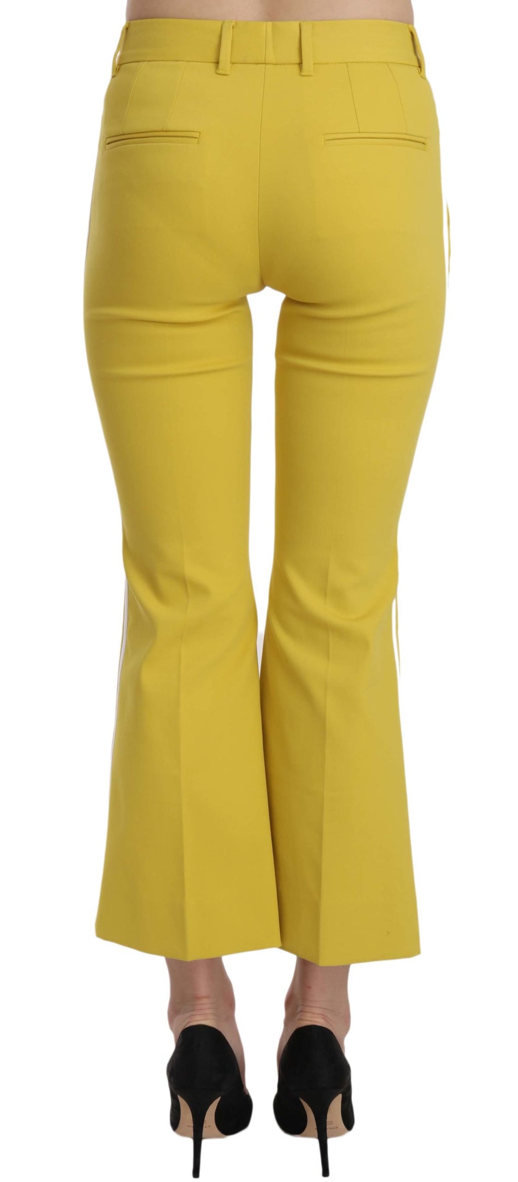 Dolce & Gabbana Yellow Flared Pants for Women side view